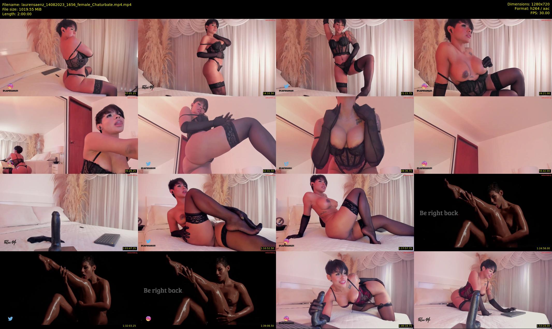 laurensaenz — 120 minute Chaturbate female cam show recording, 720p, Aug 14, 2023