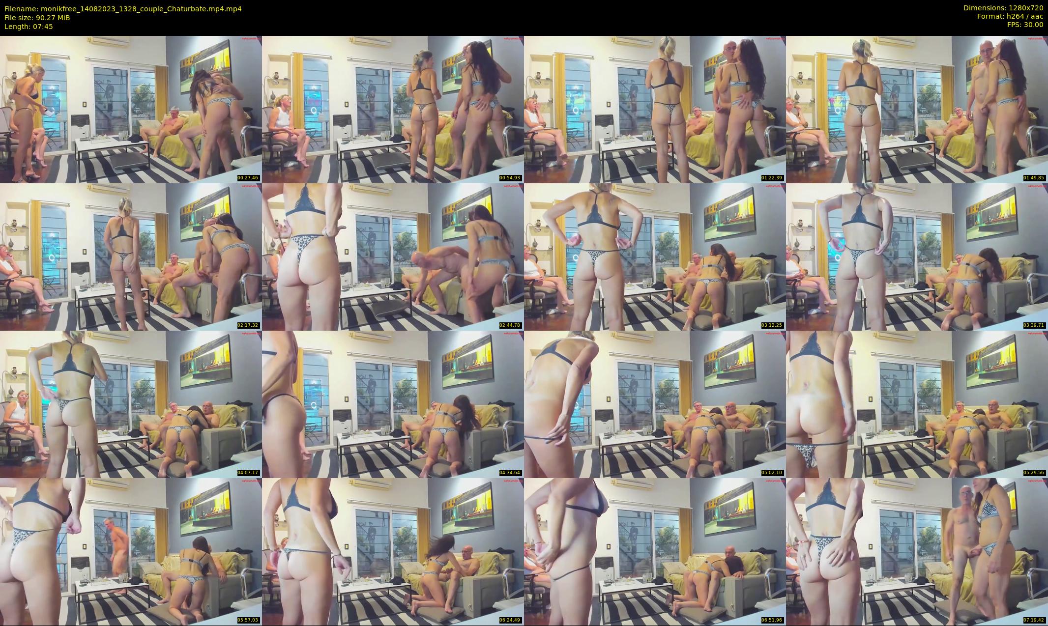 monikfree — 8 minute Chaturbate couple cam show recording, 720p, Aug 14, 2023