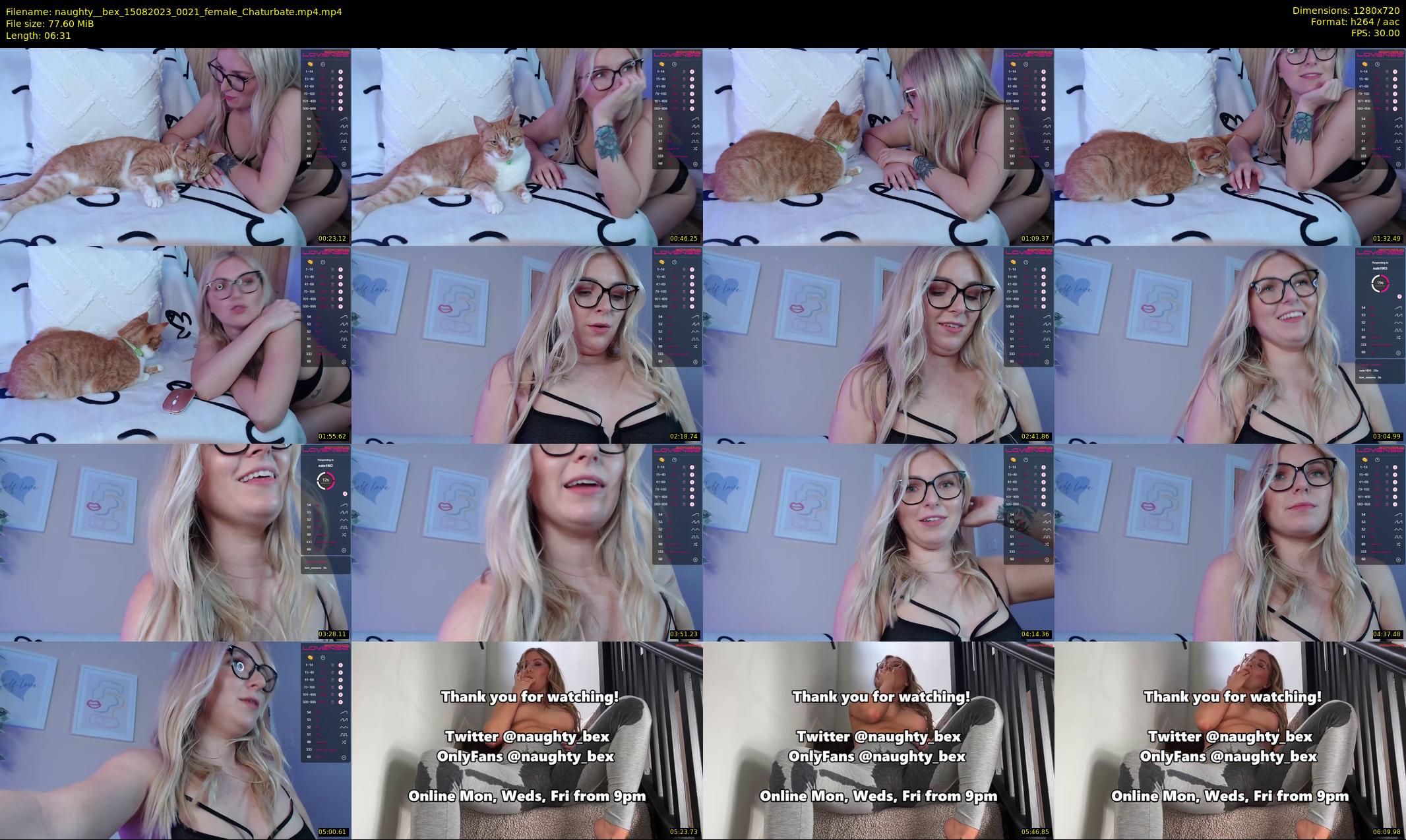 naughty__bex — 7 minute Chaturbate female cam show recording, 720p, Aug 15, 2023