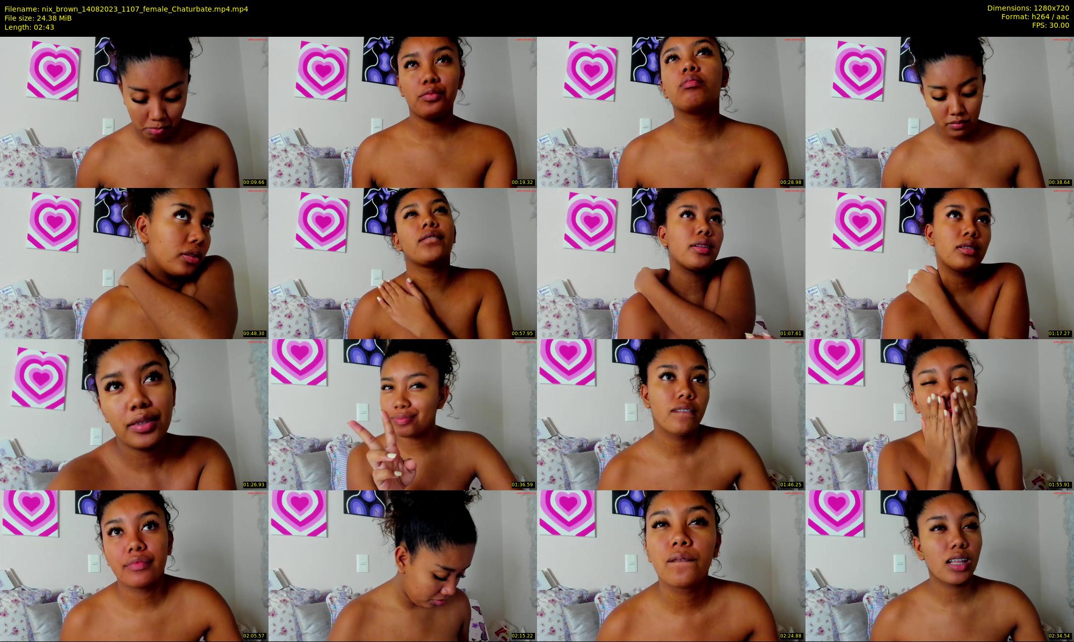 nix_brown — 3 minute Chaturbate female cam show recording, 720p, Aug 14, 2023