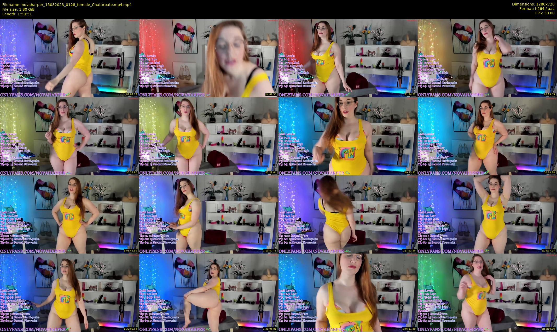 novaharper — 120 minute Chaturbate female cam show recording, 720p, Aug 15, 2023