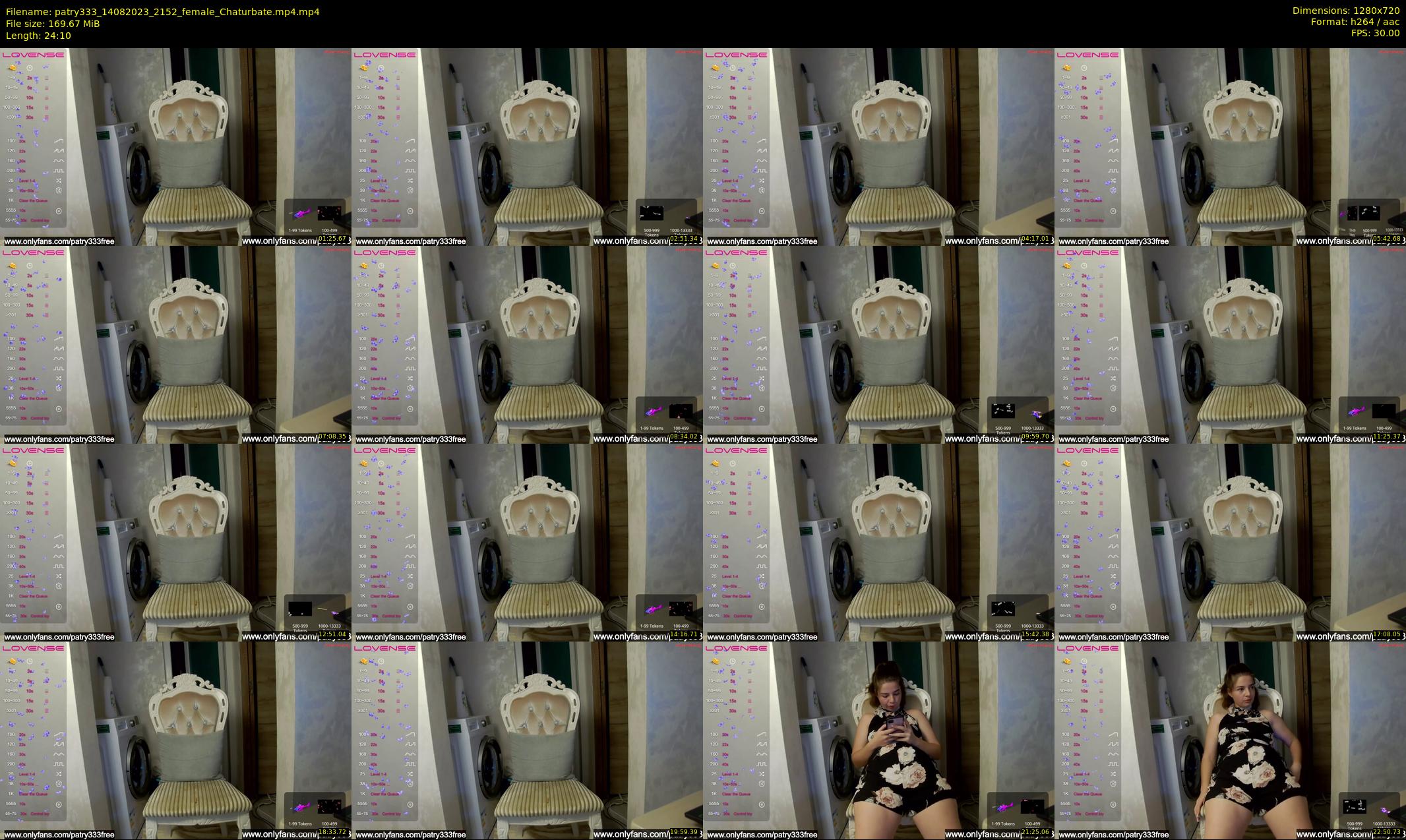 patry333 — 25 minute Chaturbate female cam show recording, 720p, Aug 14, 2023