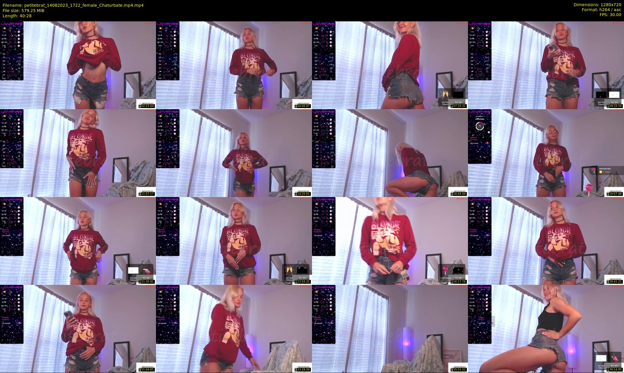petitebrat — 41 minute Chaturbate female cam show recording, 720p, Aug 14, 2023