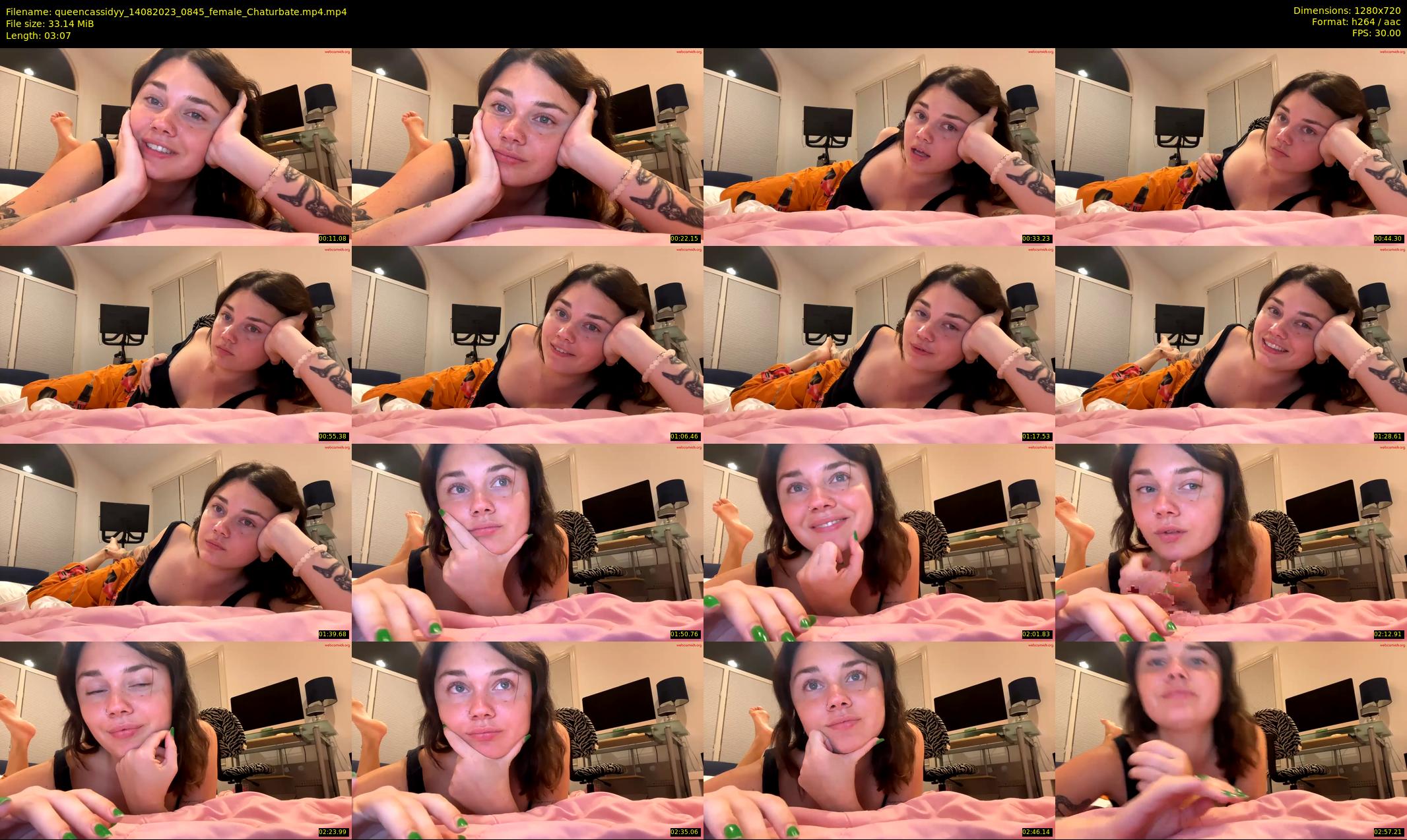 queencassidyy — 4 minute Chaturbate female cam show recording, 720p, Aug 14, 2023