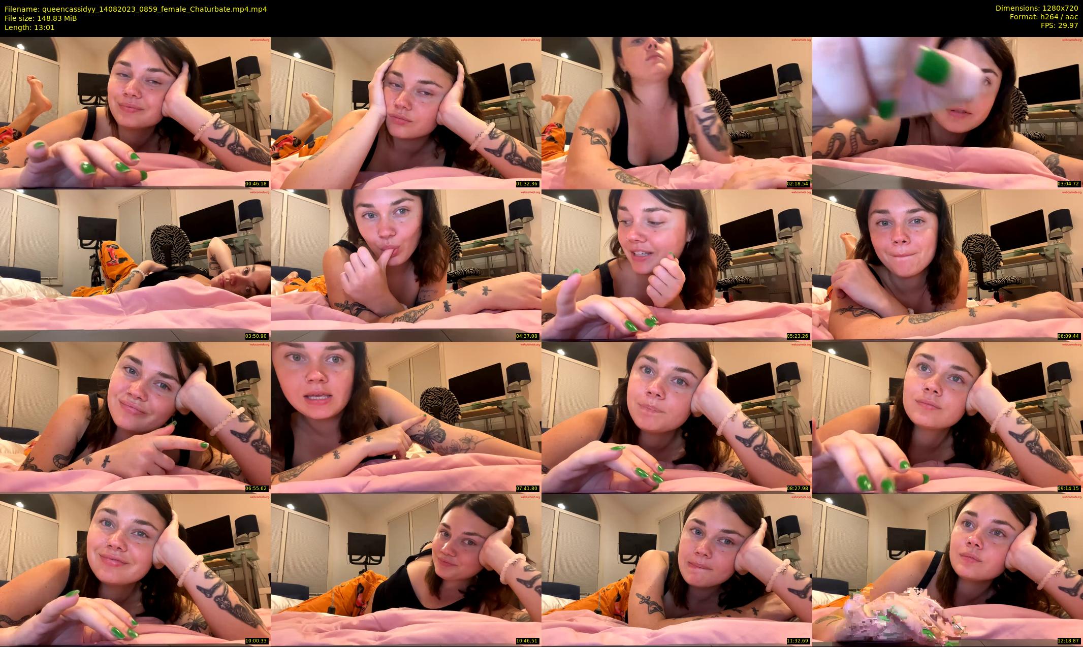 queencassidyy — 14 minute Chaturbate female cam show recording, 720p, Aug 14, 2023