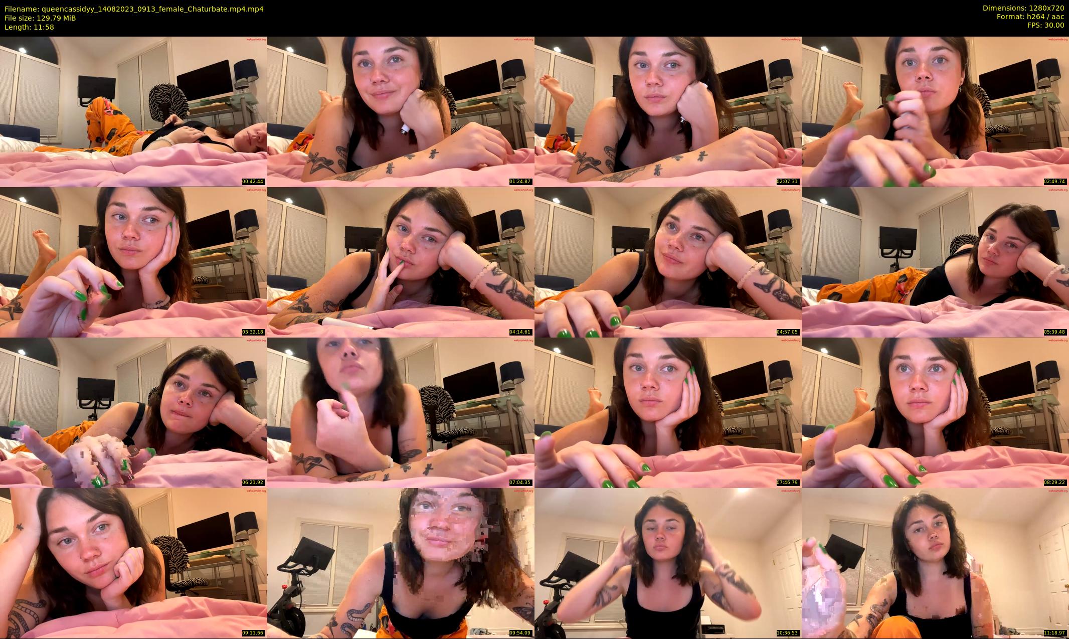 queencassidyy — 12 minute Chaturbate female cam show recording, 720p, Aug 14, 2023