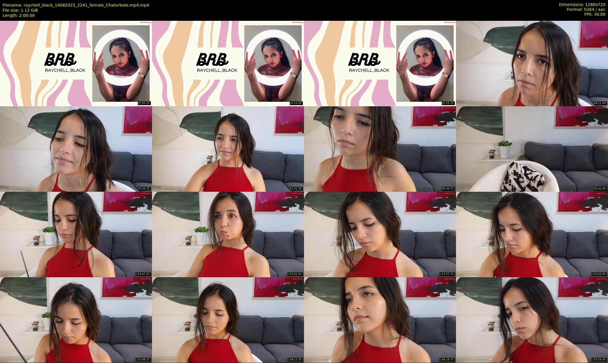 raychell_black — 120 minute Chaturbate female cam show recording, 720p, Aug 14, 2023