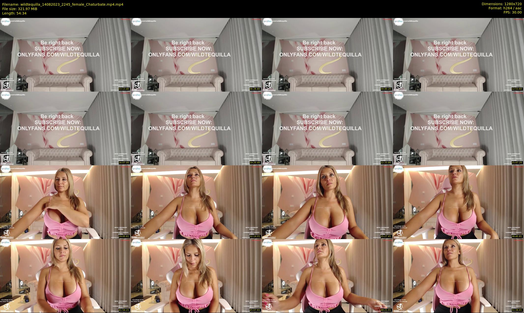 wildtequilla — 55 minute Chaturbate couple cam show recording, 720p, Aug 14, 2023