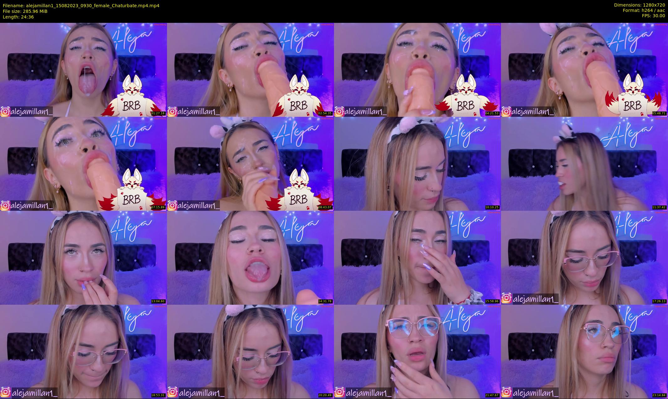 alejamillan1 — 25 minute Chaturbate female cam show recording, 720p, Aug 15, 2023