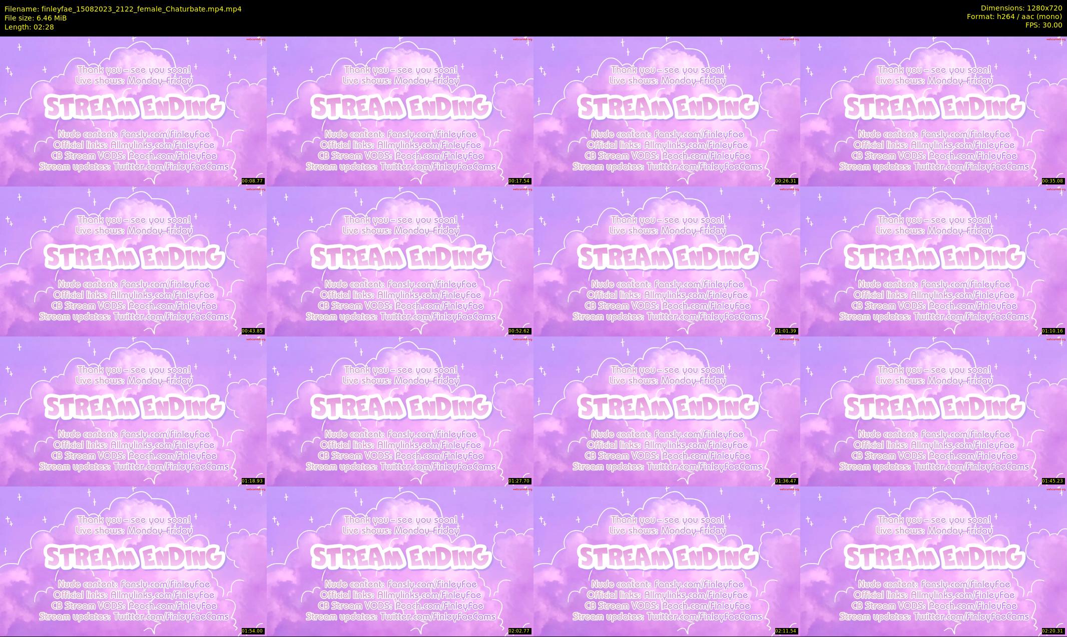 finleyfae — 3 minute Chaturbate female cam show recording, 720p, Aug 15, 2023