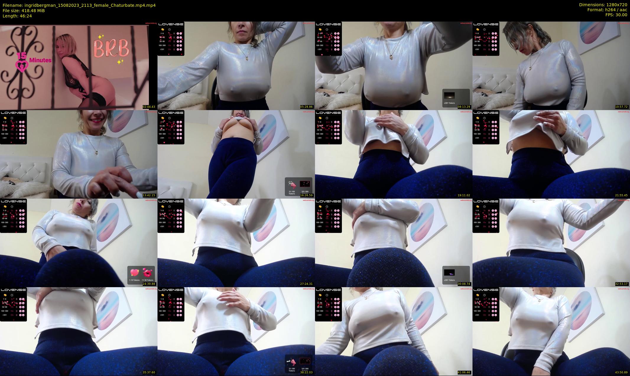 ingridbergman — 47 minute Chaturbate female cam show recording, 720p, Aug 15, 2023