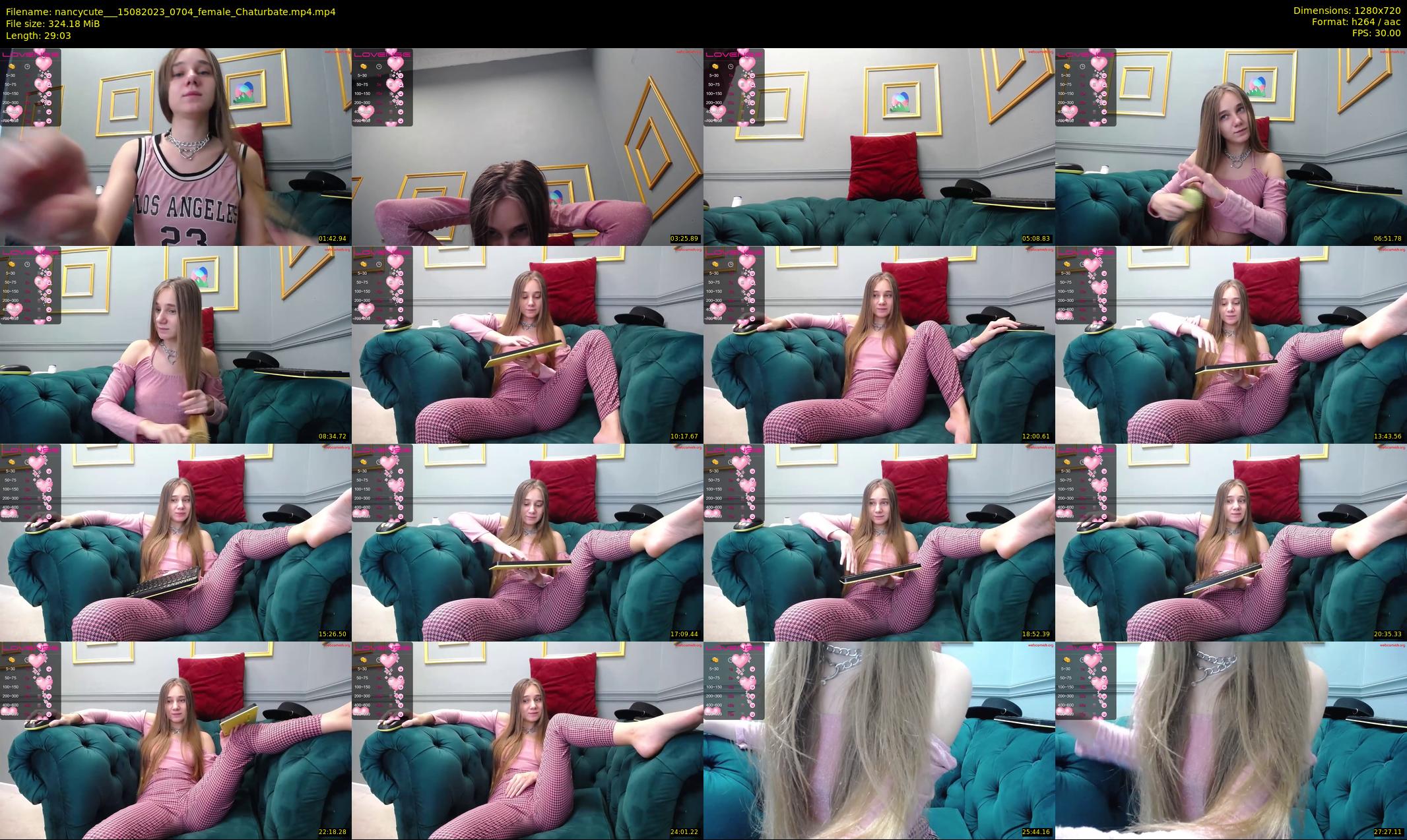 nancycute__ — 30 minute Chaturbate female cam show recording, 720p, Aug 15, 2023