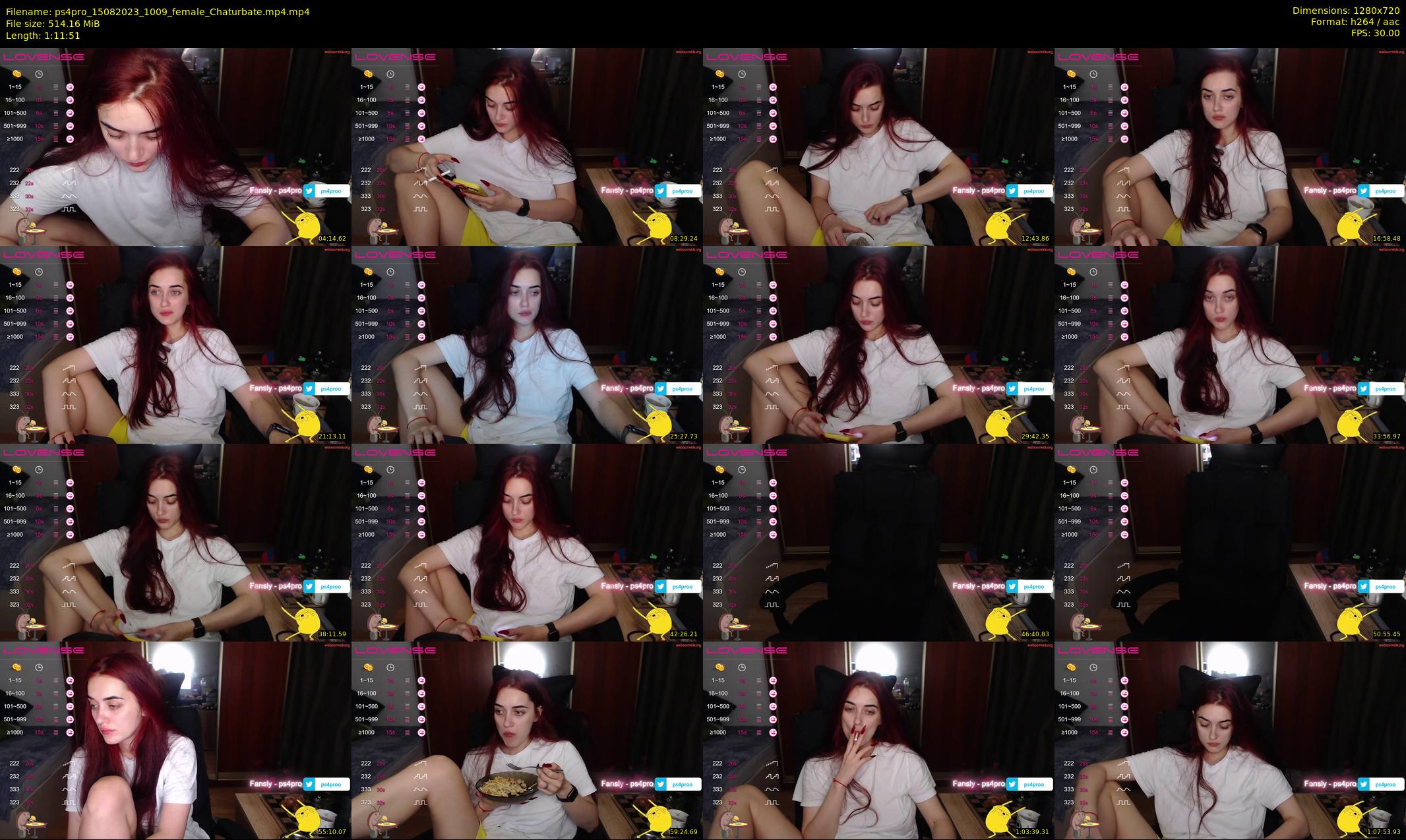 ps4pro — 72 minute Chaturbate female cam show recording, 720p, Aug 15, 2023