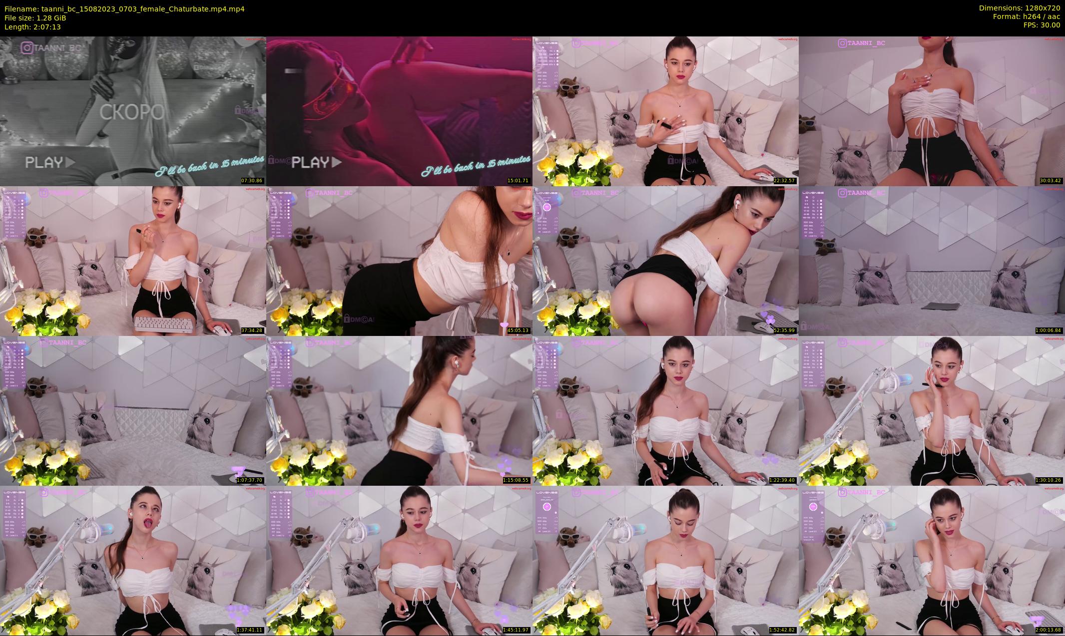 taanni_bc — 128 minute Chaturbate female cam show recording, 720p, Aug 15, 2023