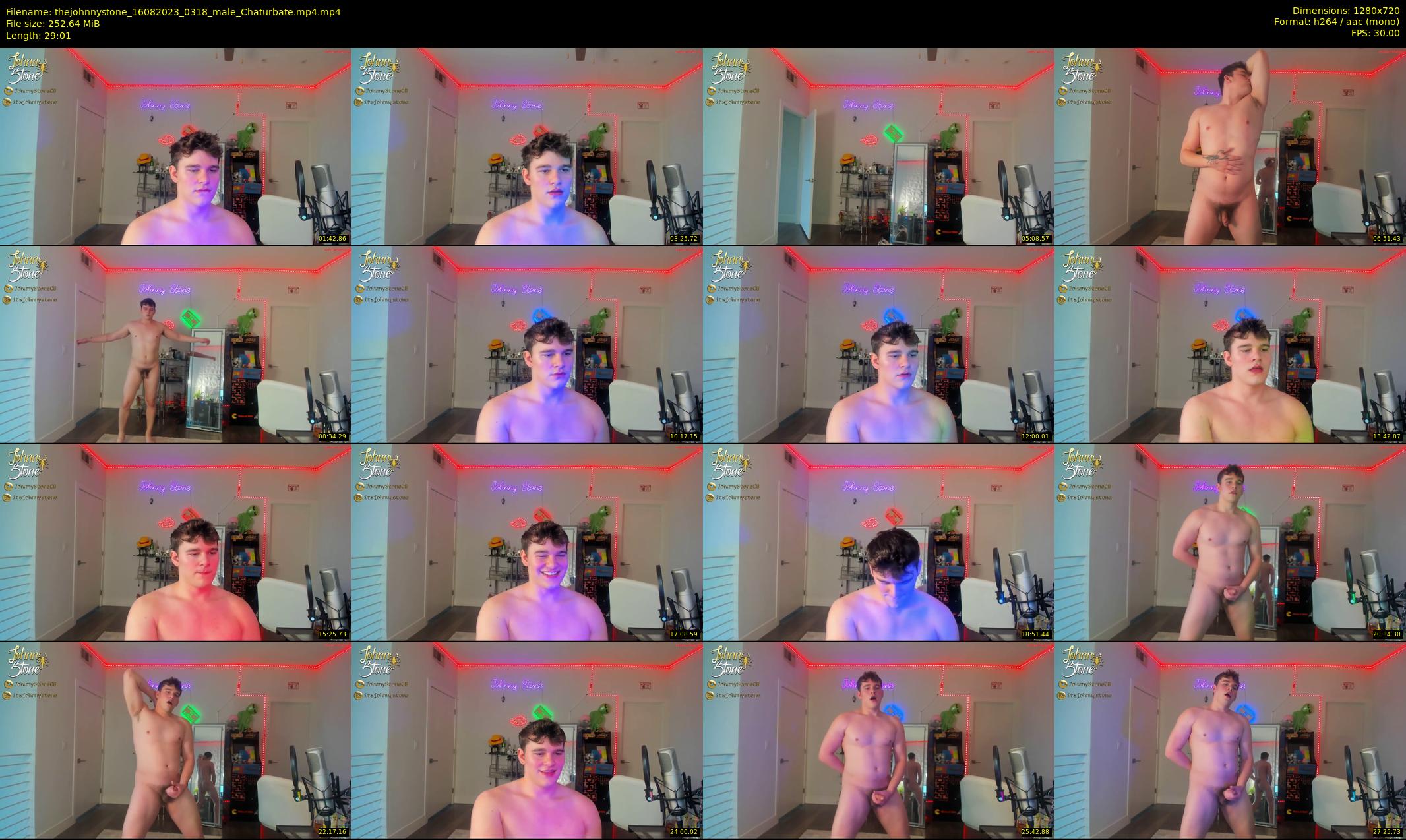 thejohnnystone — 30 minute Chaturbate male cam show recording, 720p, Aug 16, 2023