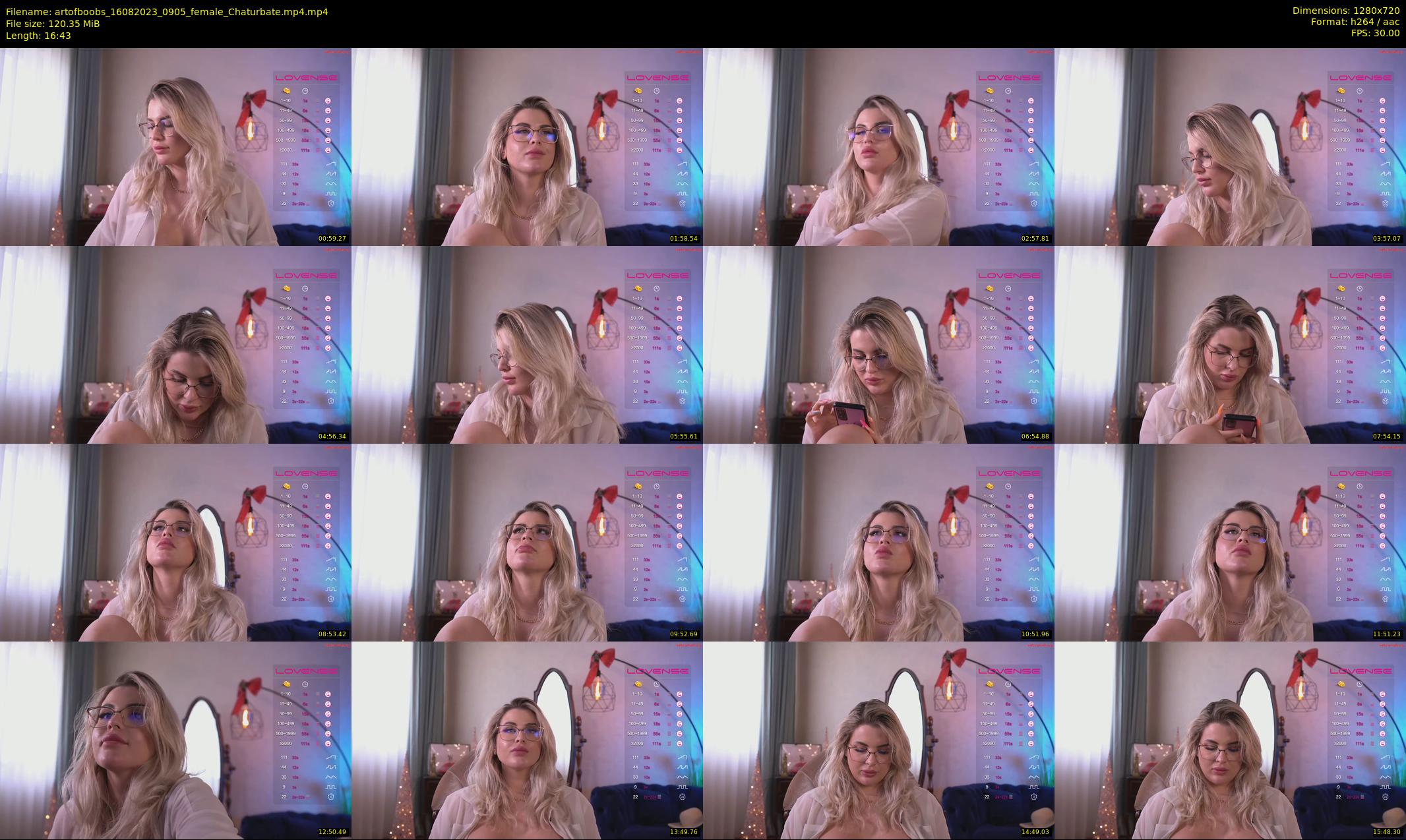 artofboobs — 17 minute Chaturbate female cam show recording, 720p, Aug 16, 2023