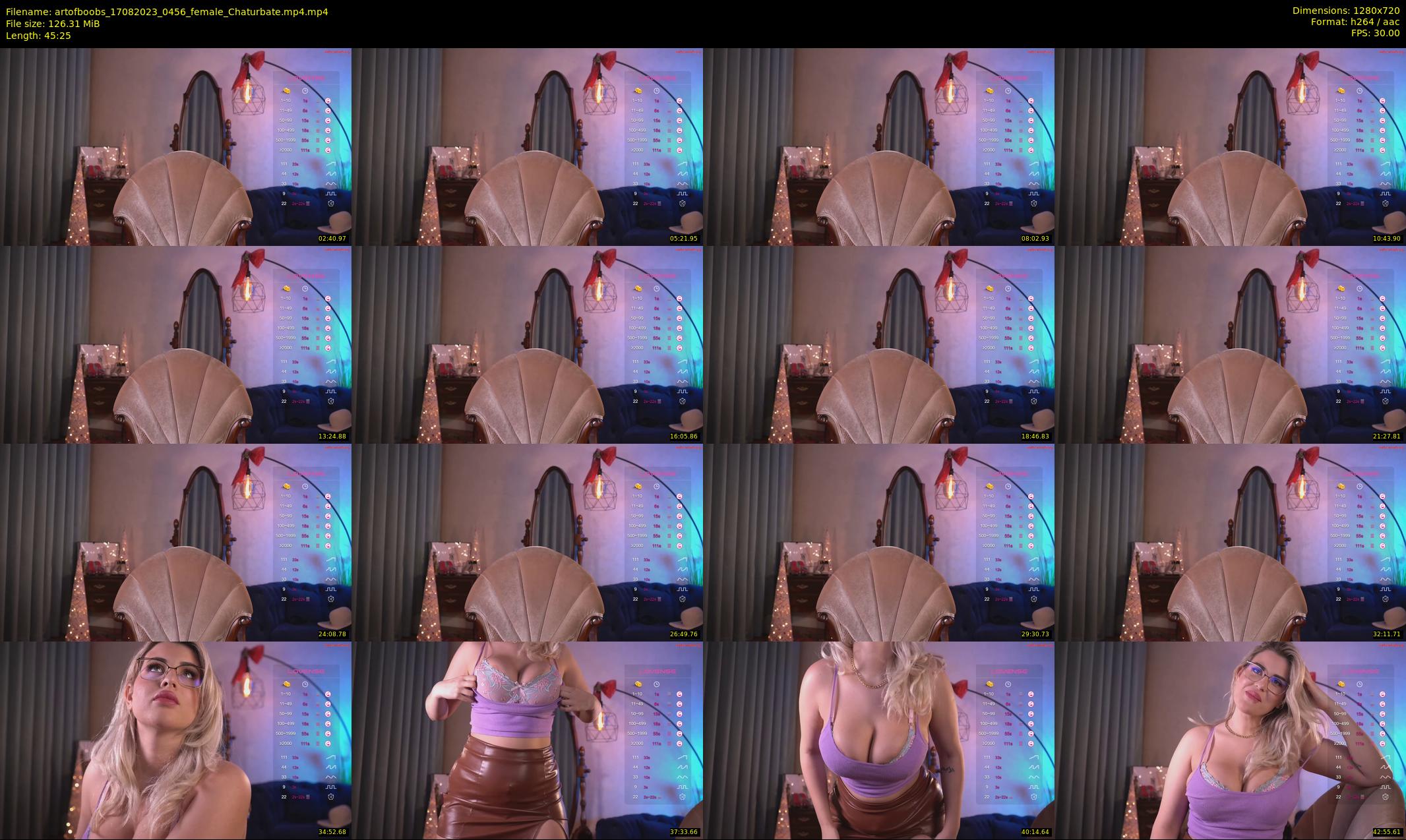 artofboobs — 46 minute Chaturbate female cam show recording, 720p, Aug 17, 2023