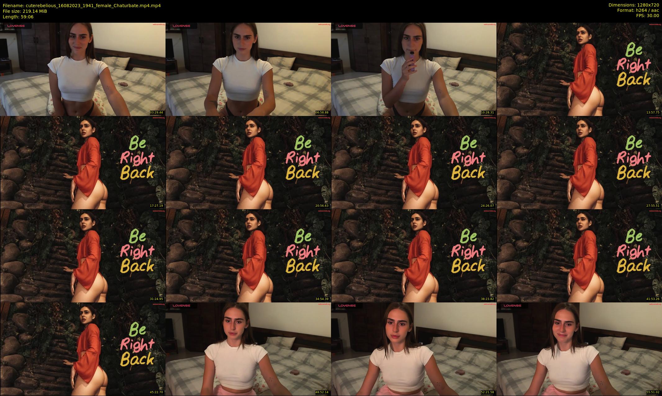 cuterebelious — 60 minute Chaturbate female cam show recording, 720p, Aug 16, 2023