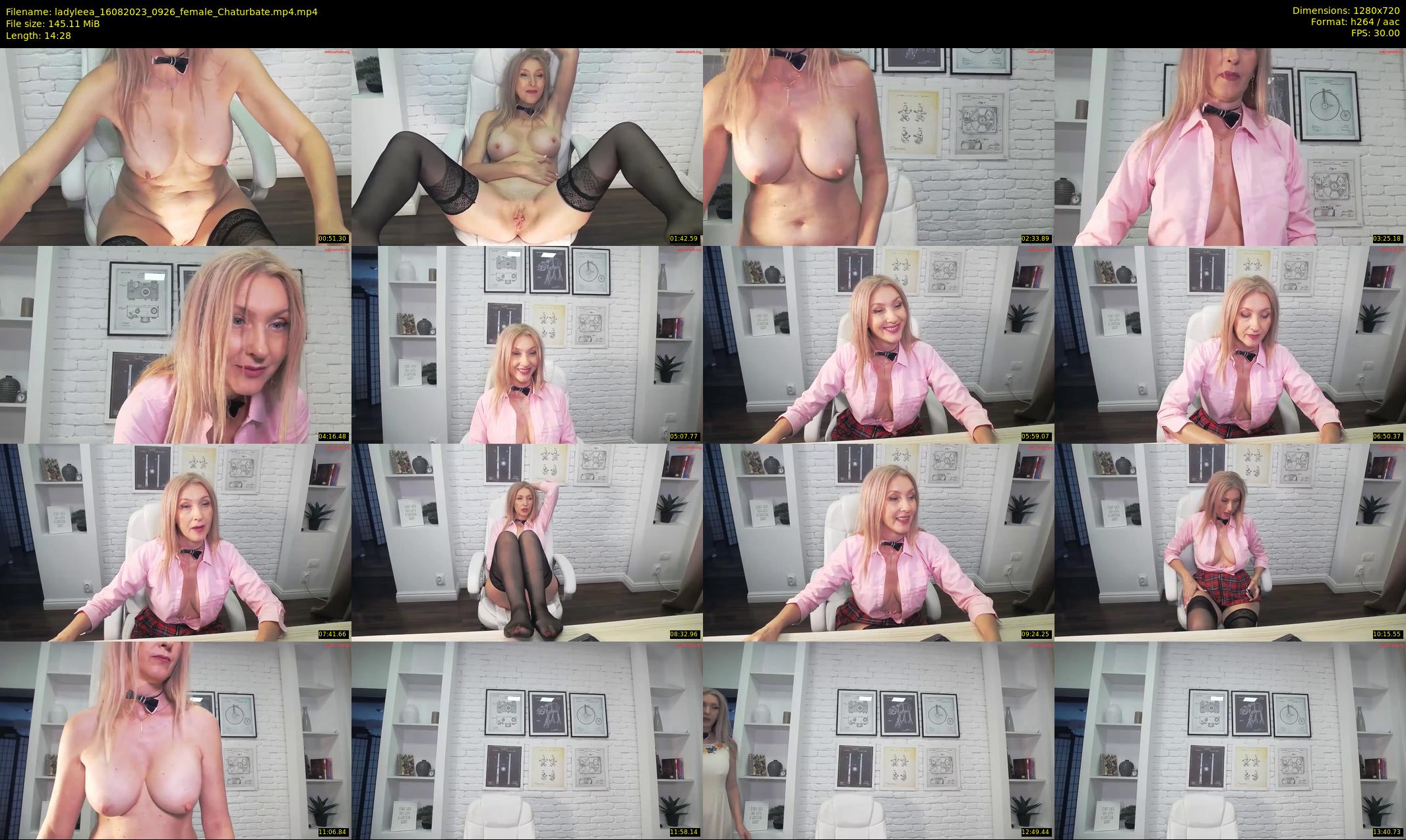 ladyleea — 15 minute Chaturbate female cam show recording, 720p, Aug 16, 2023