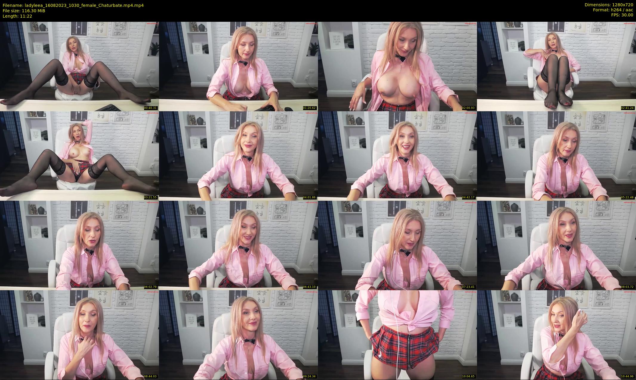 ladyleea — 12 minute Chaturbate female cam show recording, 720p, Aug 16, 2023