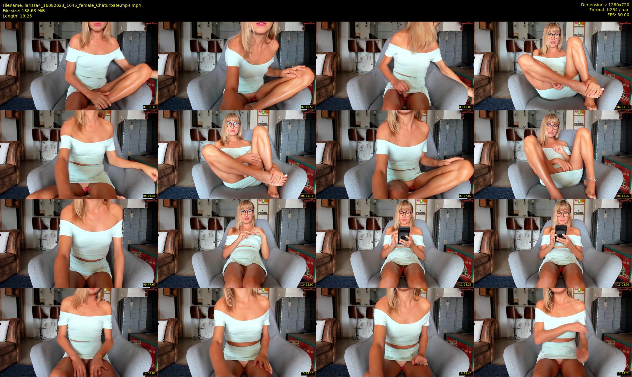 larissa4 — 19 minute Chaturbate female cam show recording, 720p, Aug 16, 2023