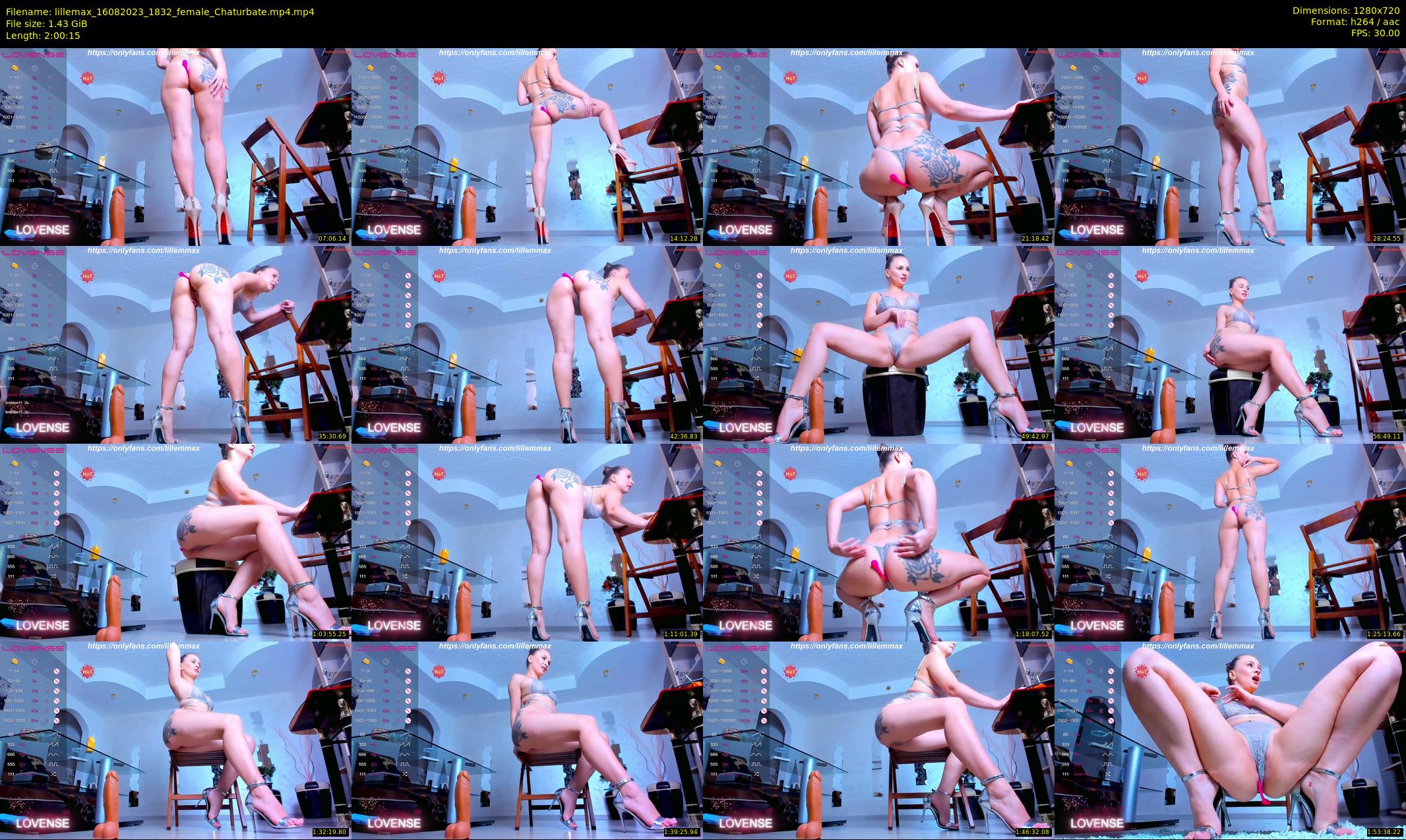 lillemax — 121 minute Chaturbate female cam show recording, 720p, Aug 16, 2023