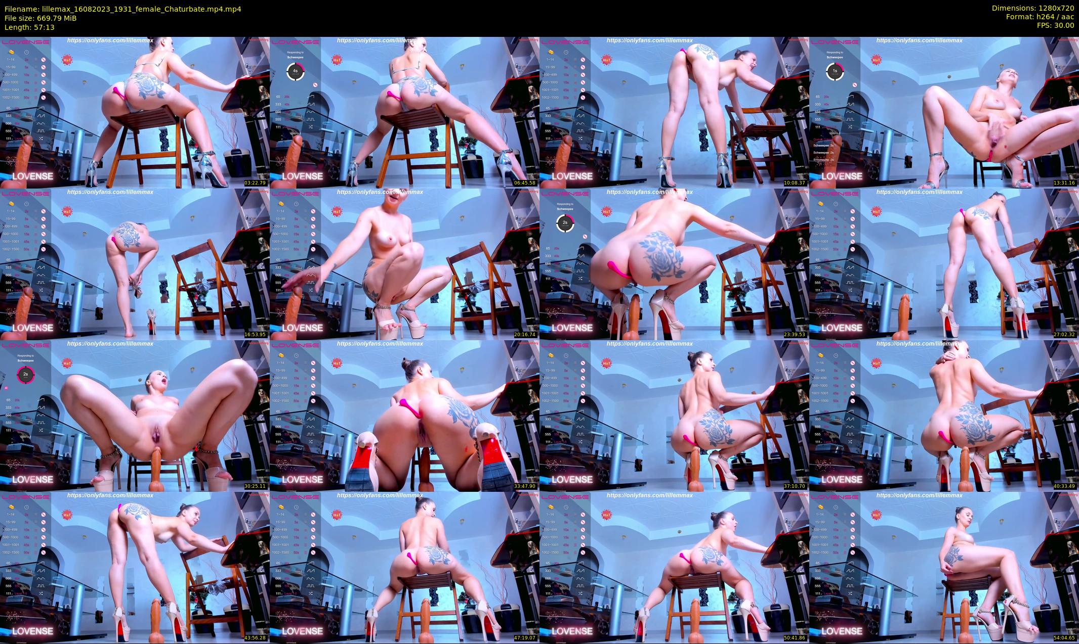 lillemax — 58 minute Chaturbate female cam show recording, 720p, Aug 16, 2023