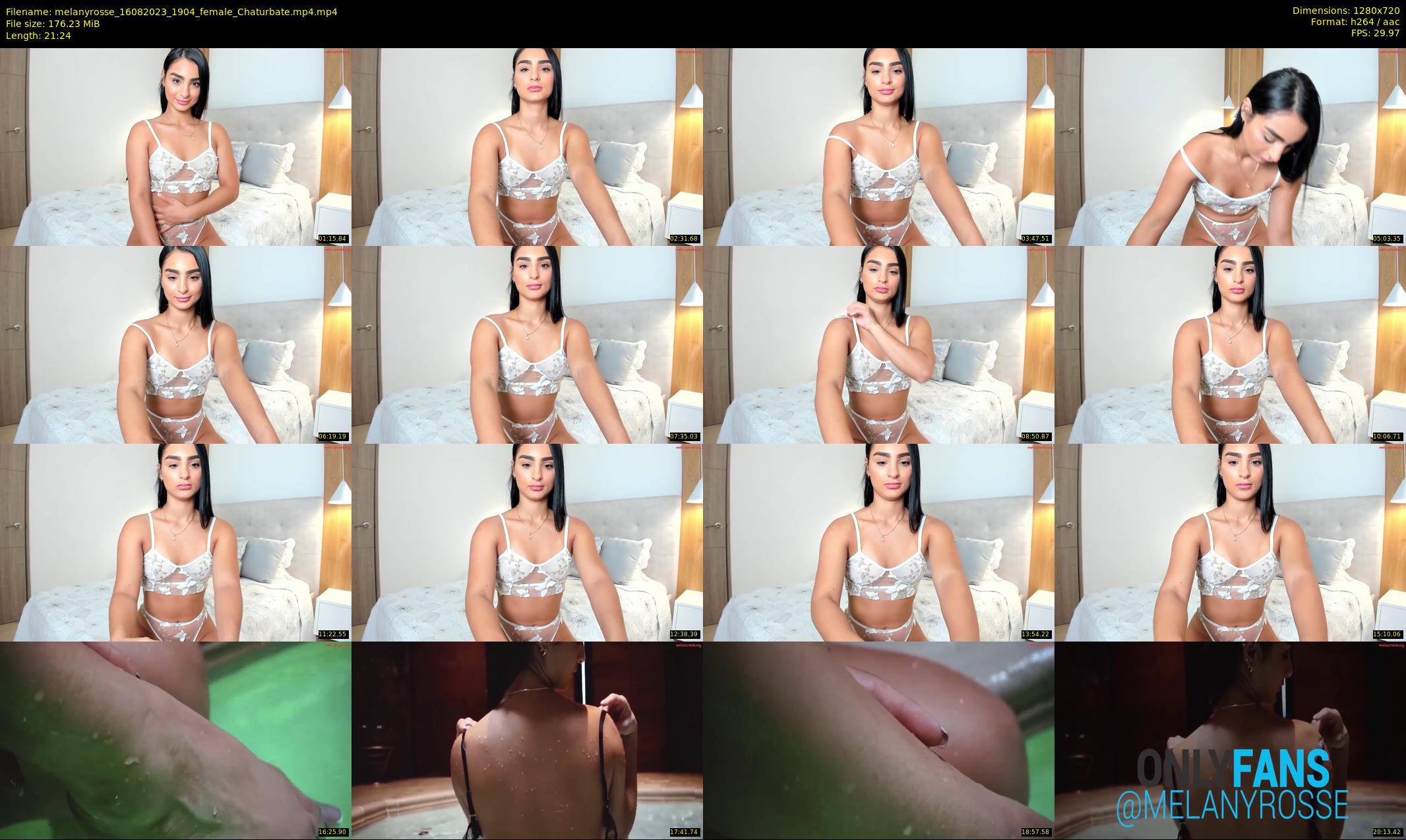 melanyrosse — 22 minute Chaturbate female cam show recording, 720p, Aug 16, 2023