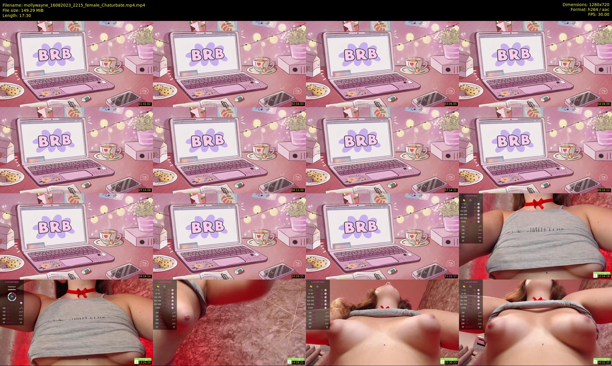 mollywayne — 18 minute Chaturbate female cam show recording, 720p, Aug 16, 2023