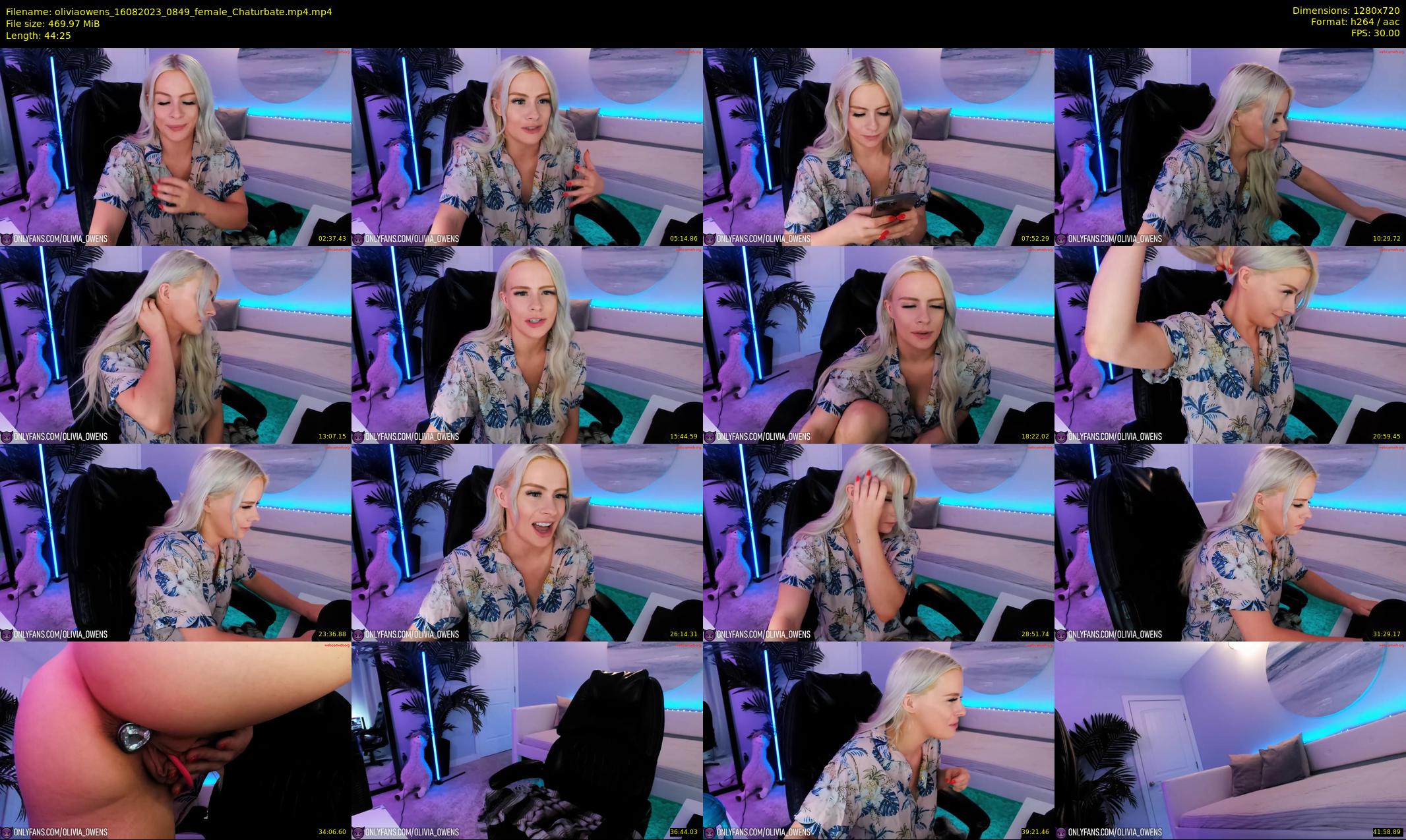 oliviaowens — 45 minute Chaturbate female cam show recording, 720p, Aug 16, 2023