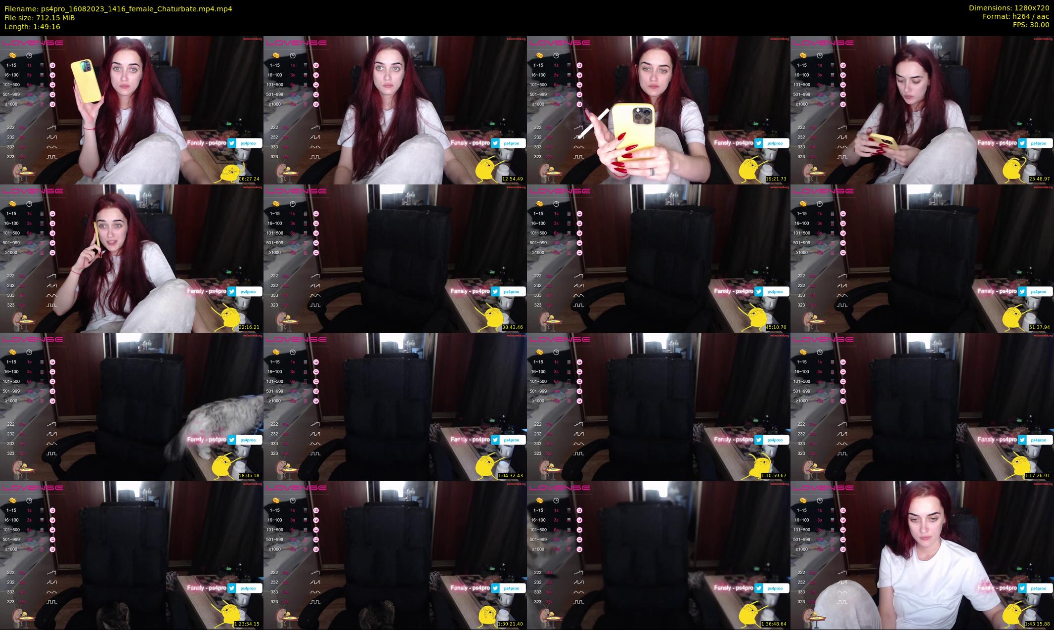 ps4pro — 110 minute Chaturbate female cam show recording, 720p, Aug 16, 2023