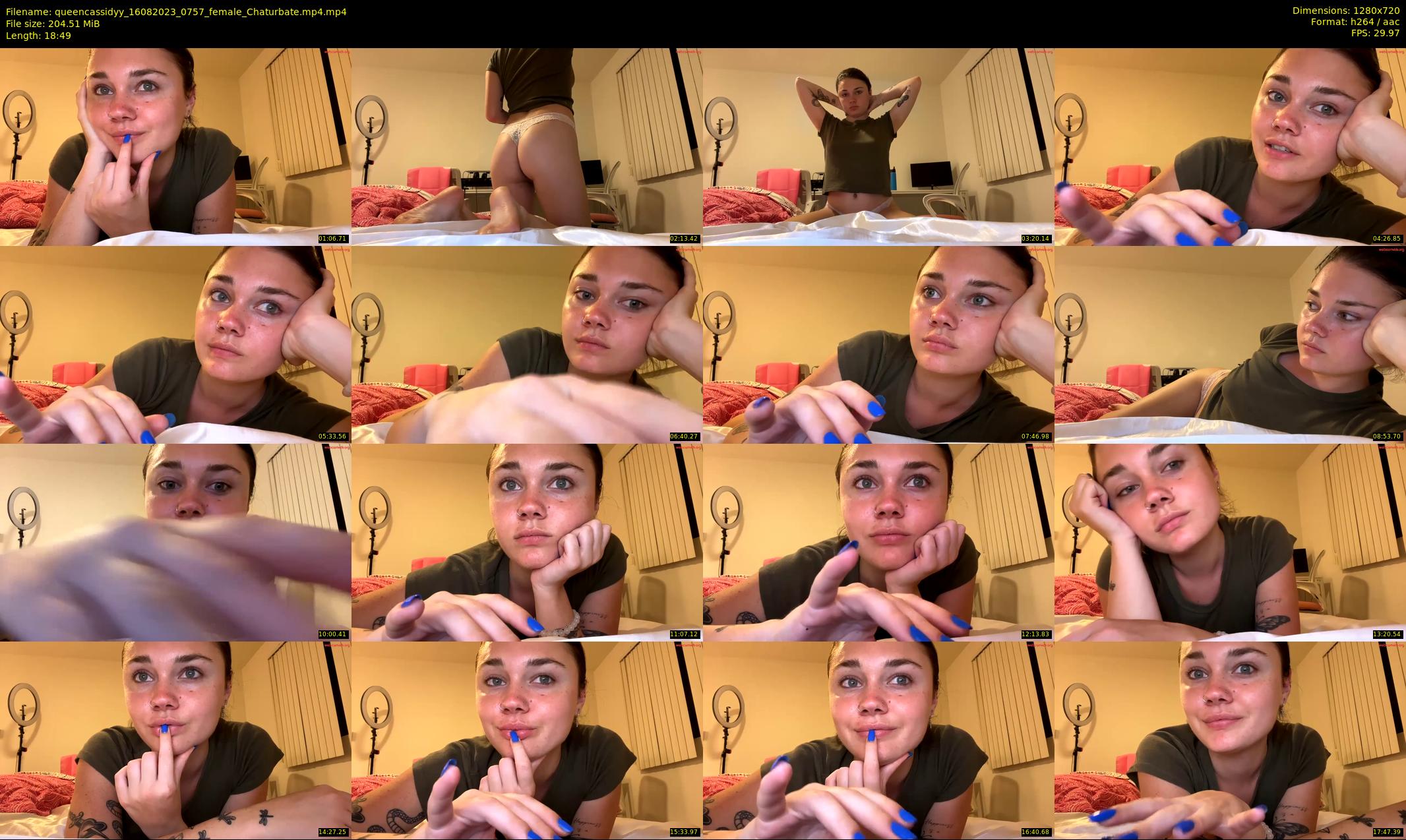 queencassidyy — 19 minute Chaturbate female cam show recording, 720p, Aug 16, 2023
