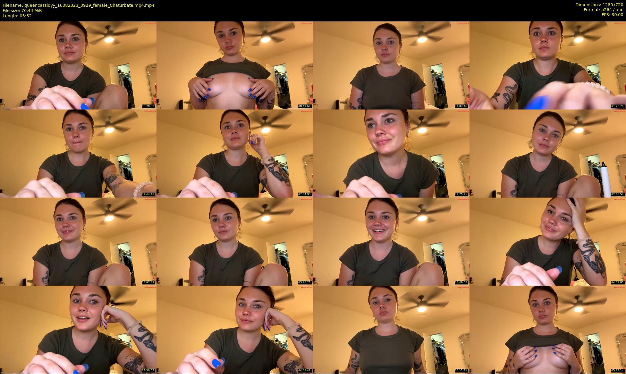 queencassidyy — 6 minute Chaturbate female cam show recording, 720p, Aug 16, 2023