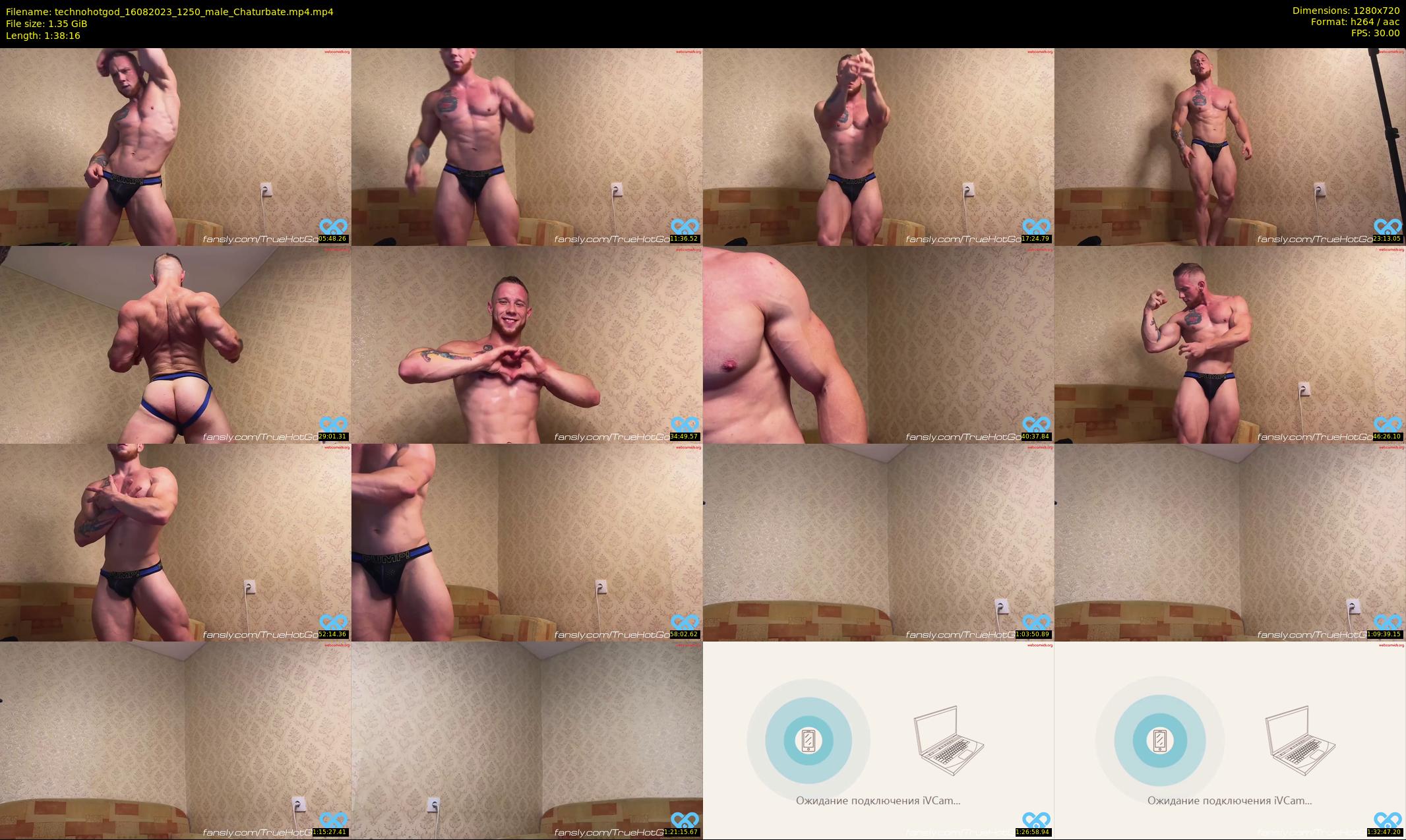 technohotgod — 99 minute Chaturbate male cam show recording, 720p, Aug 16, 2023