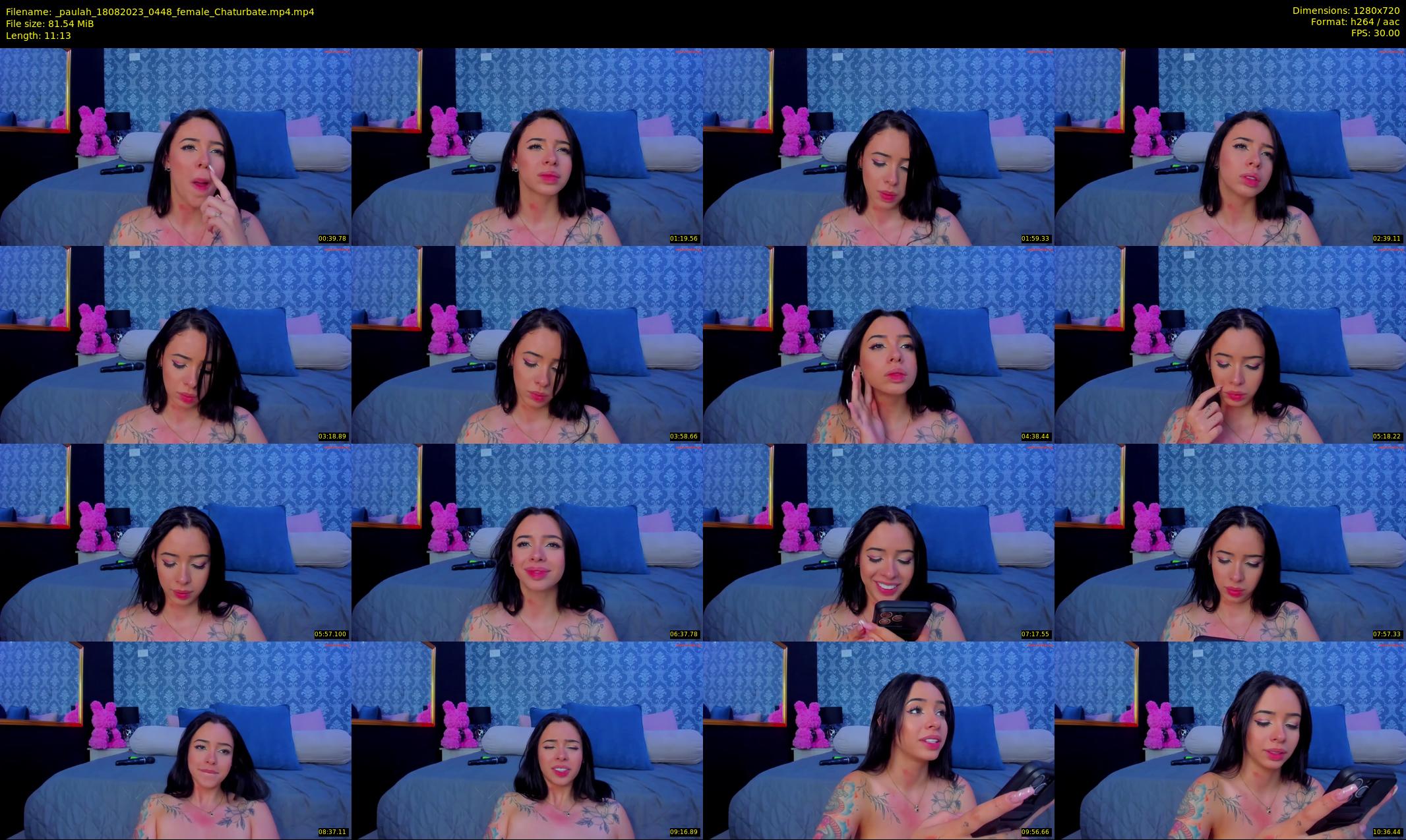_paulah — 12 minute Chaturbate female cam show recording, 720p, Aug 18, 2023
