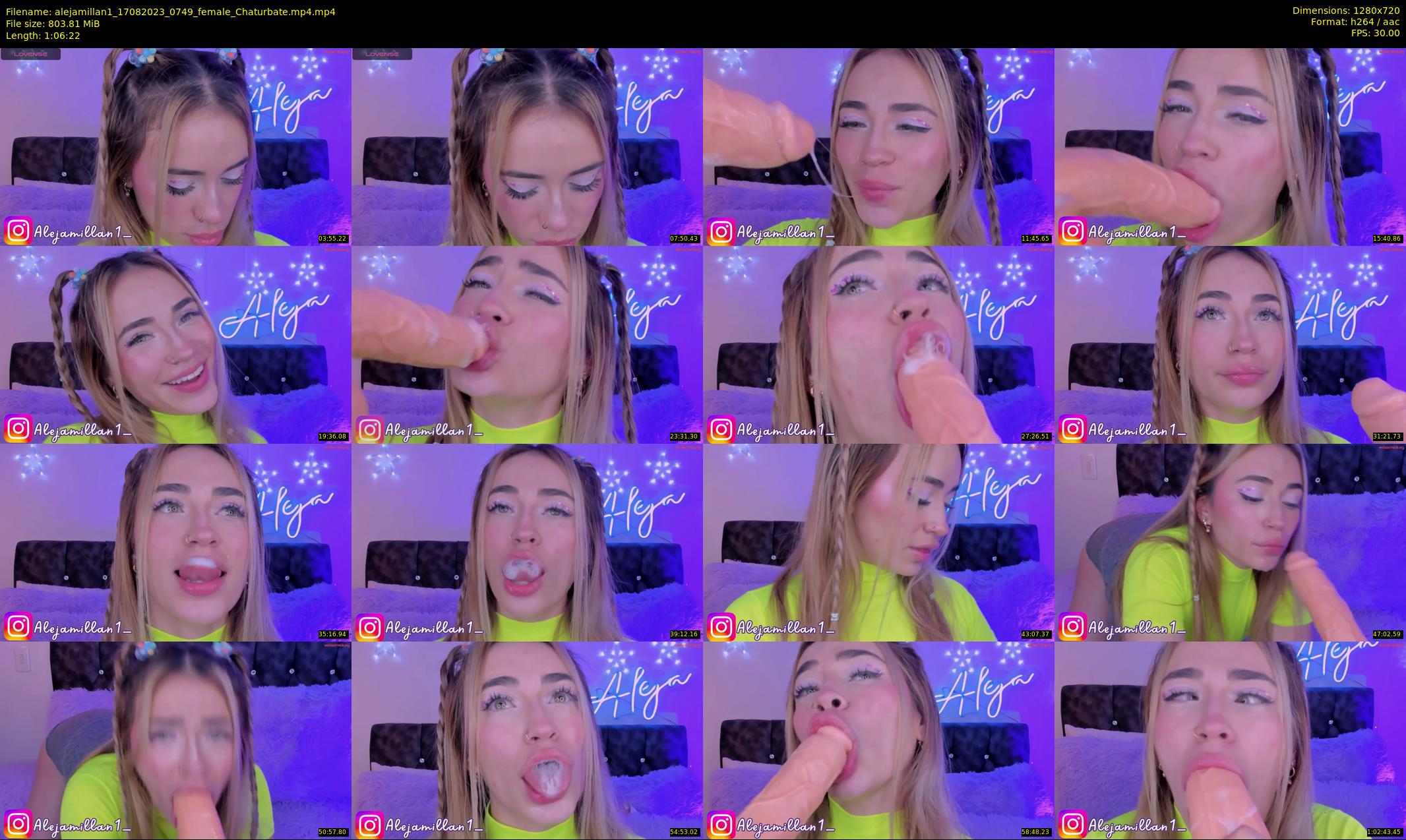 alejamillan1 — 67 minute Chaturbate female cam show recording, 720p, Aug 17, 2023