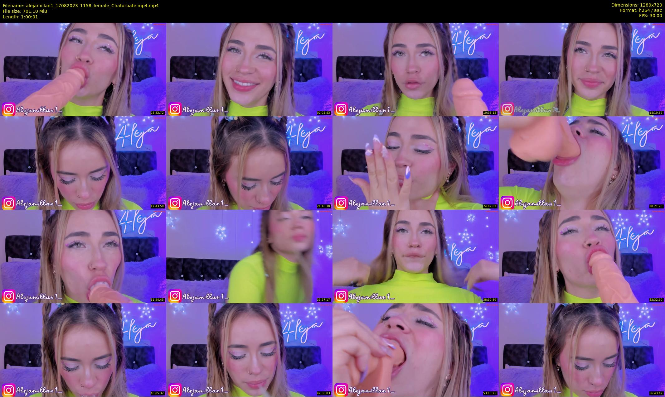 alejamillan1 — 61 minute Chaturbate female cam show recording, 720p, Aug 17, 2023