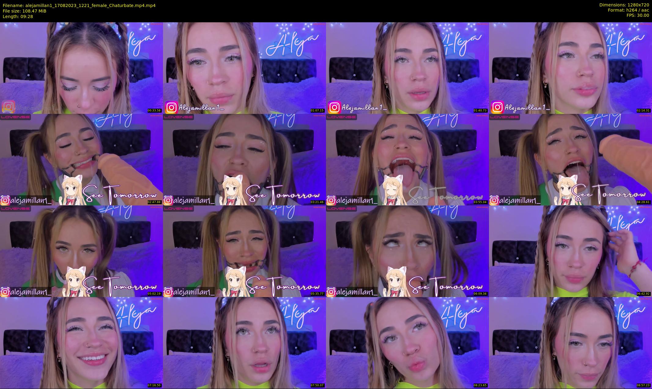 alejamillan1 — 10 minute Chaturbate female cam show recording, 720p, Aug 17, 2023