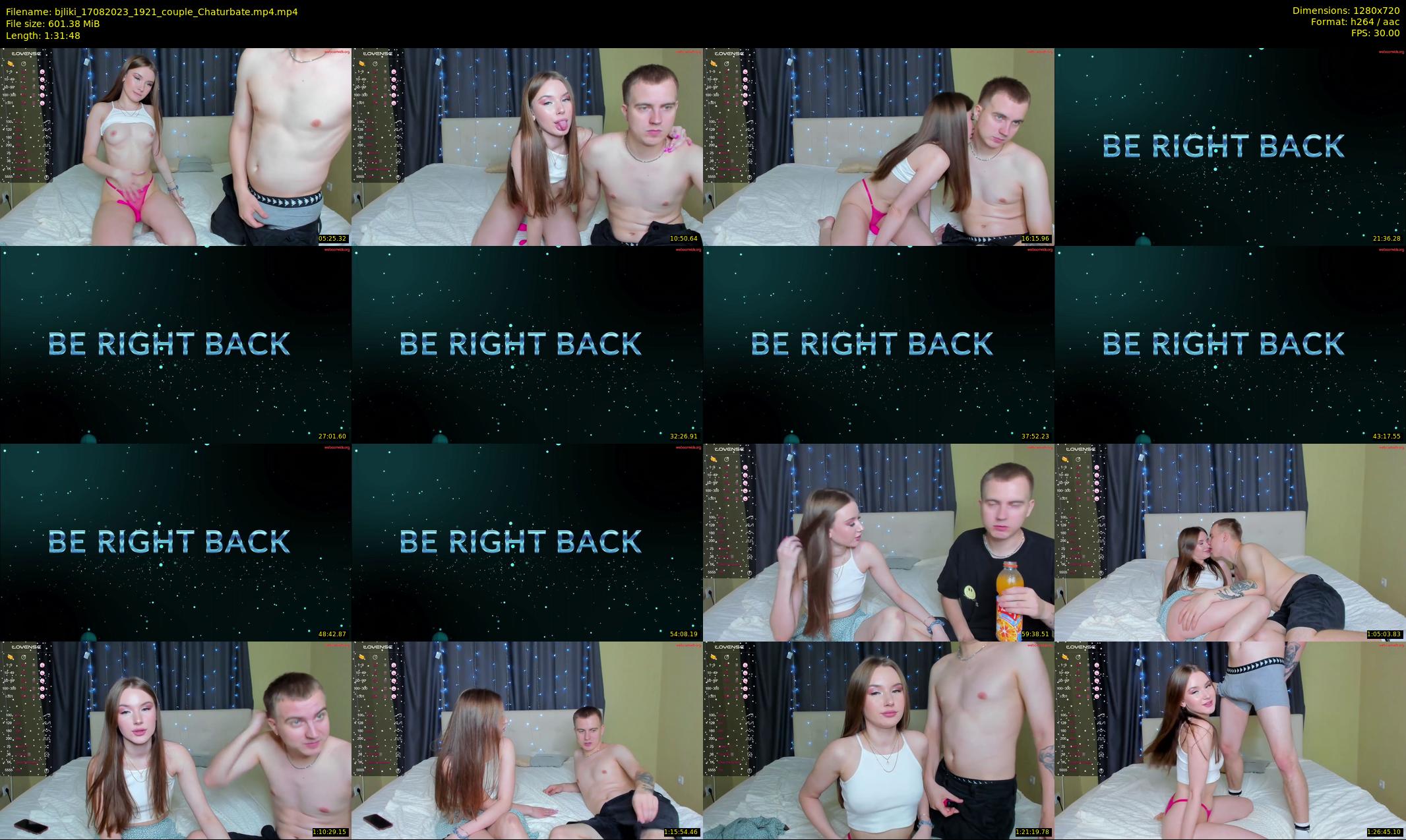 bjliki — 92 minute Chaturbate couple cam show recording, 720p, Aug 17, 2023