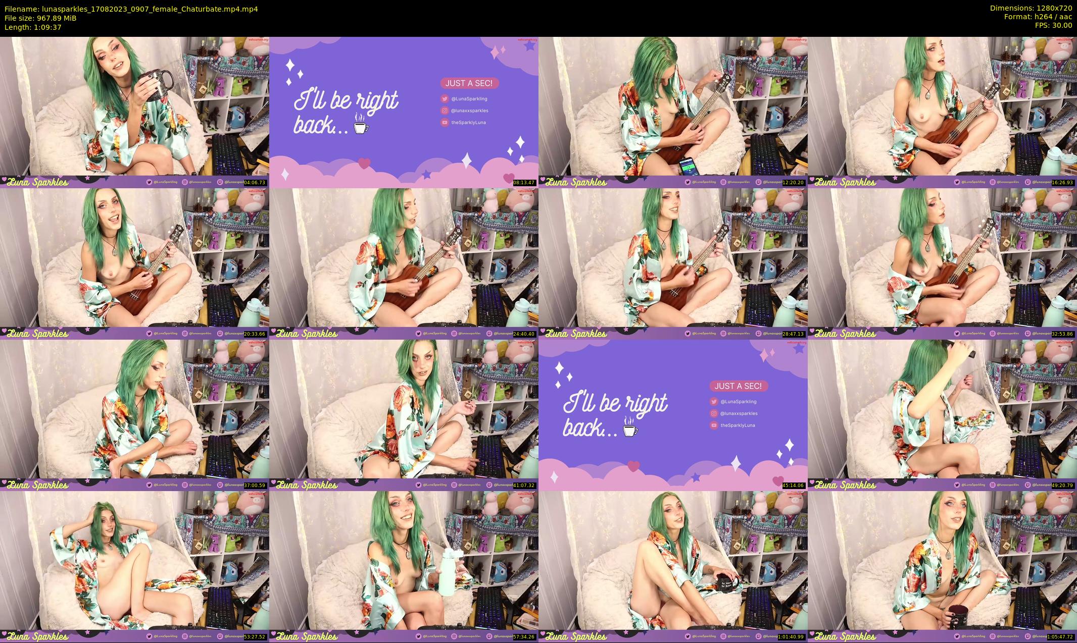 lunasparkles — 70 minute Chaturbate female cam show recording, 720p, Aug 17, 2023