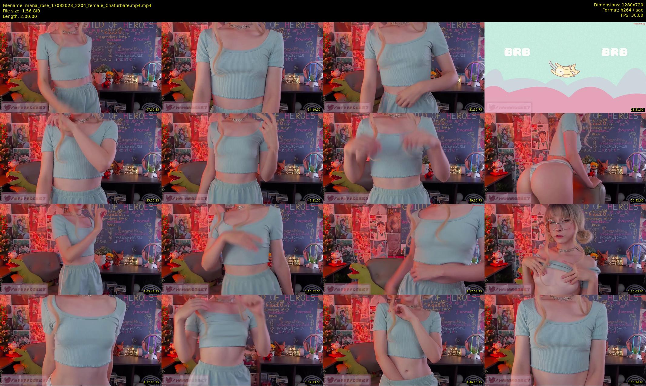 mana_rose — 120 minute Chaturbate female cam show recording, 720p, Aug 17, 2023