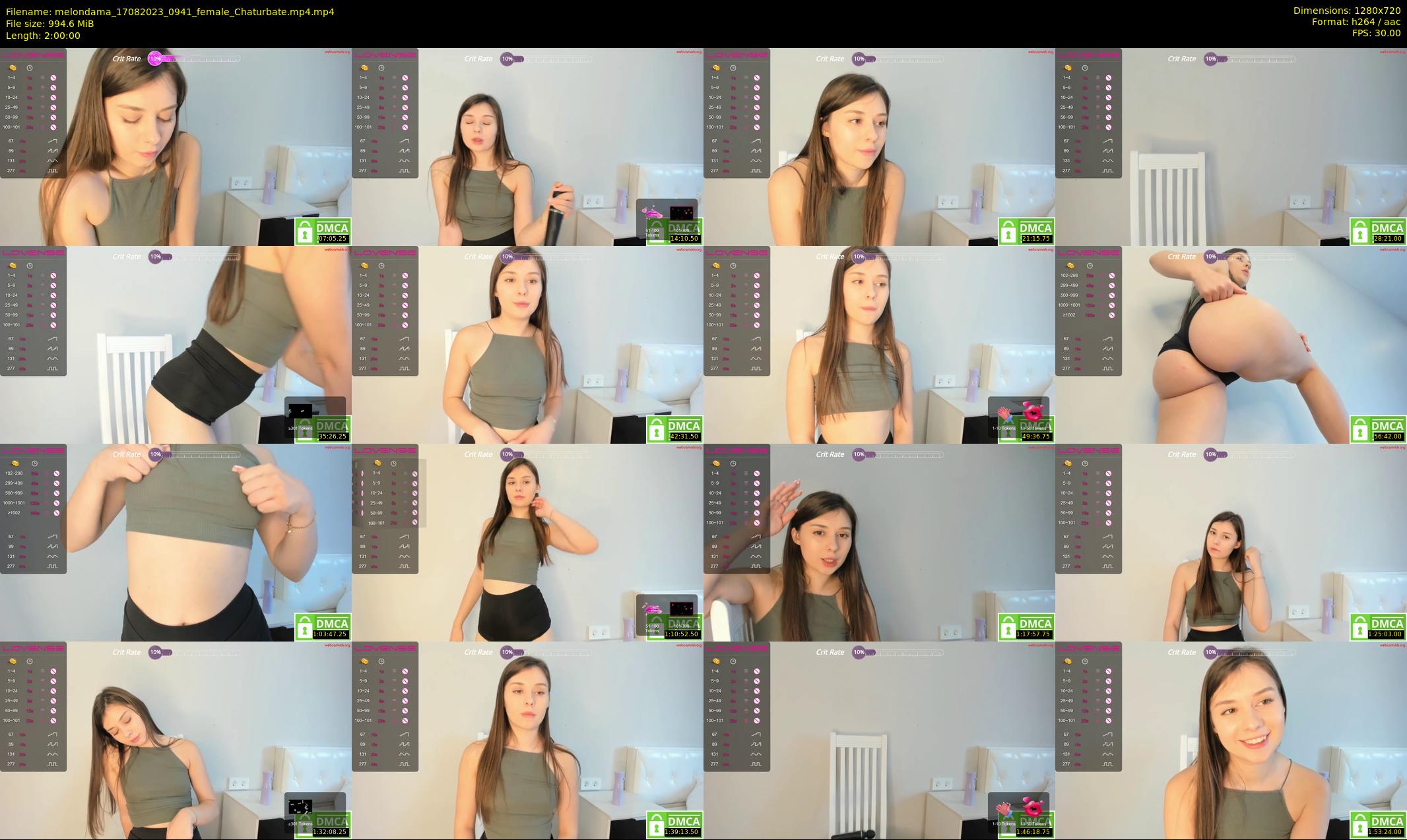 melondama — 120 minute Chaturbate female cam show recording, 720p, Aug 17, 2023
