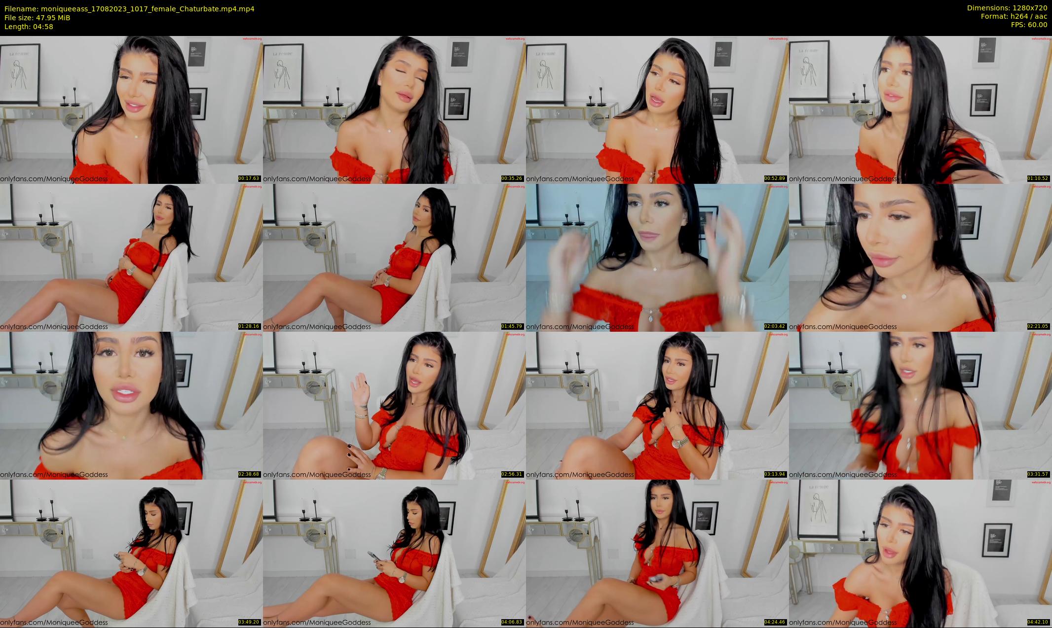moniqueeass — 5 minute Chaturbate female cam show recording, 720p, Aug 17, 2023