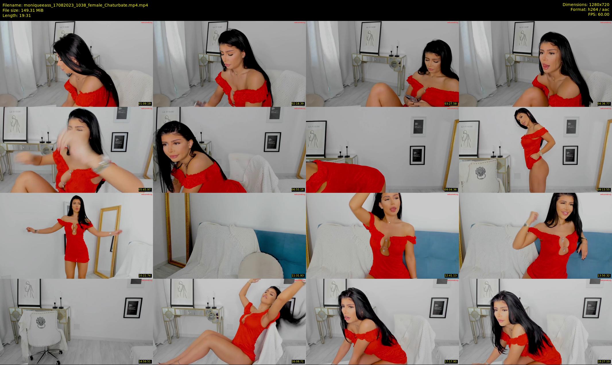 moniqueeass — 20 minute Chaturbate female cam show recording, 720p, Aug 17, 2023