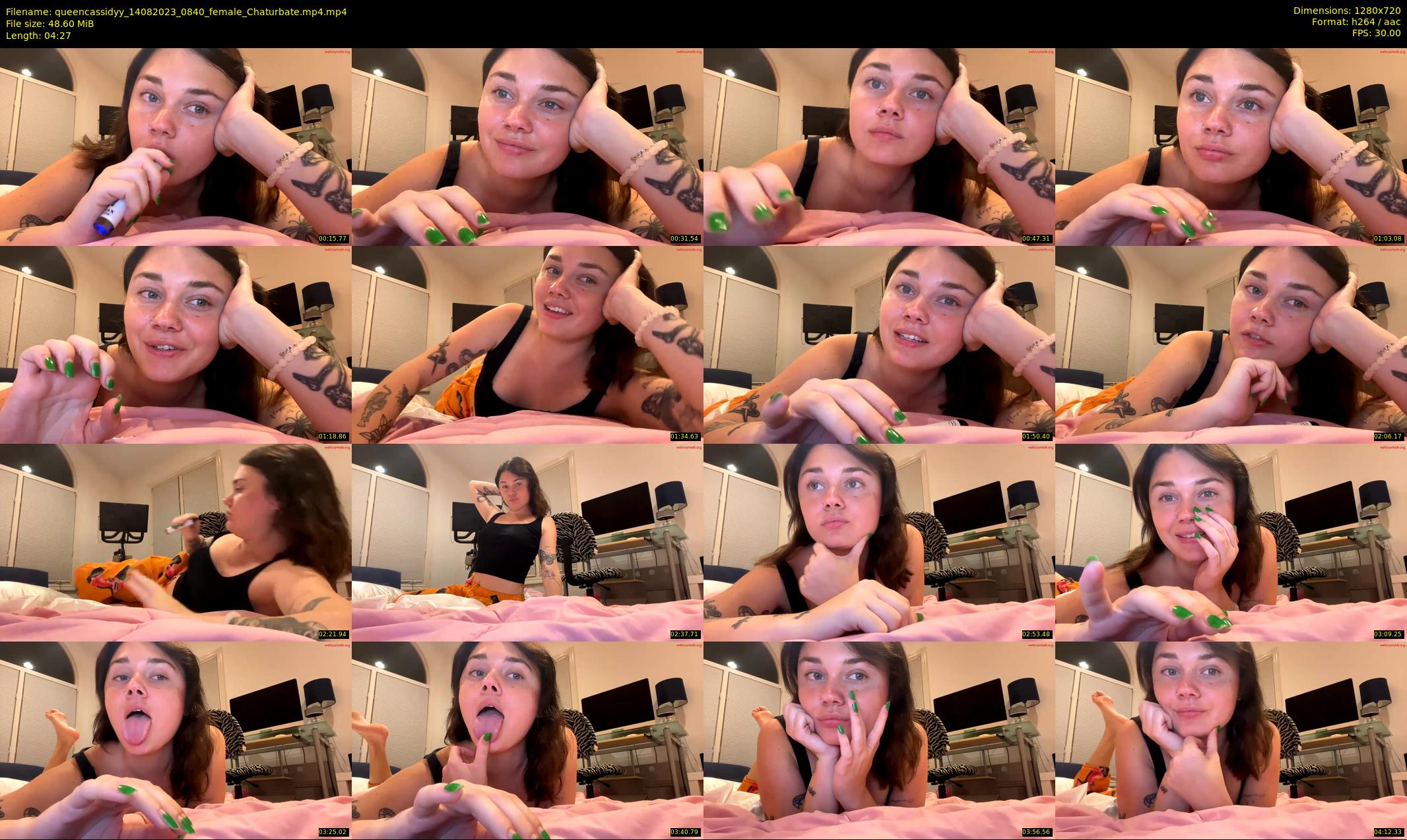 queencassidyy — 5 minute Chaturbate female cam show recording, 720p, Aug 14, 2023