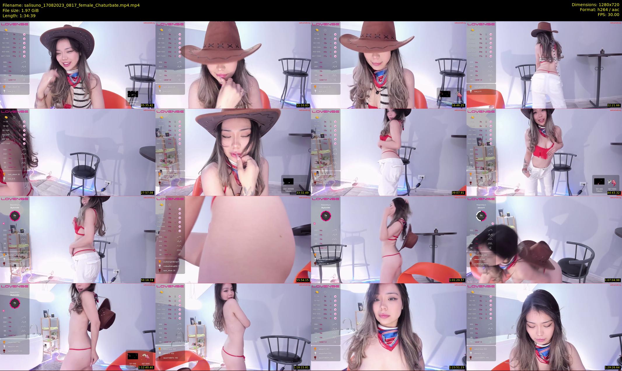 salisuno — 95 minute Chaturbate female cam show recording, 720p, Aug 17, 2023