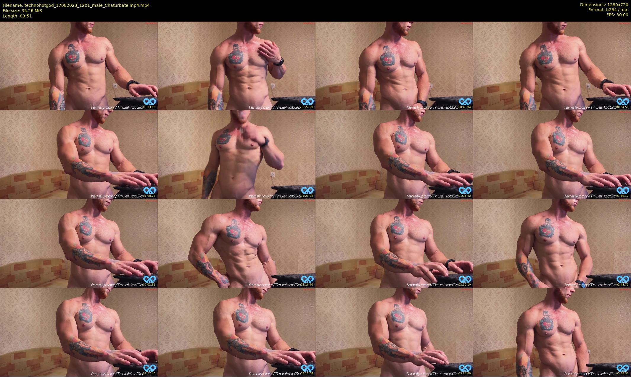 technohotgod — 4 minute Chaturbate male cam show recording, 720p, Aug 17, 2023