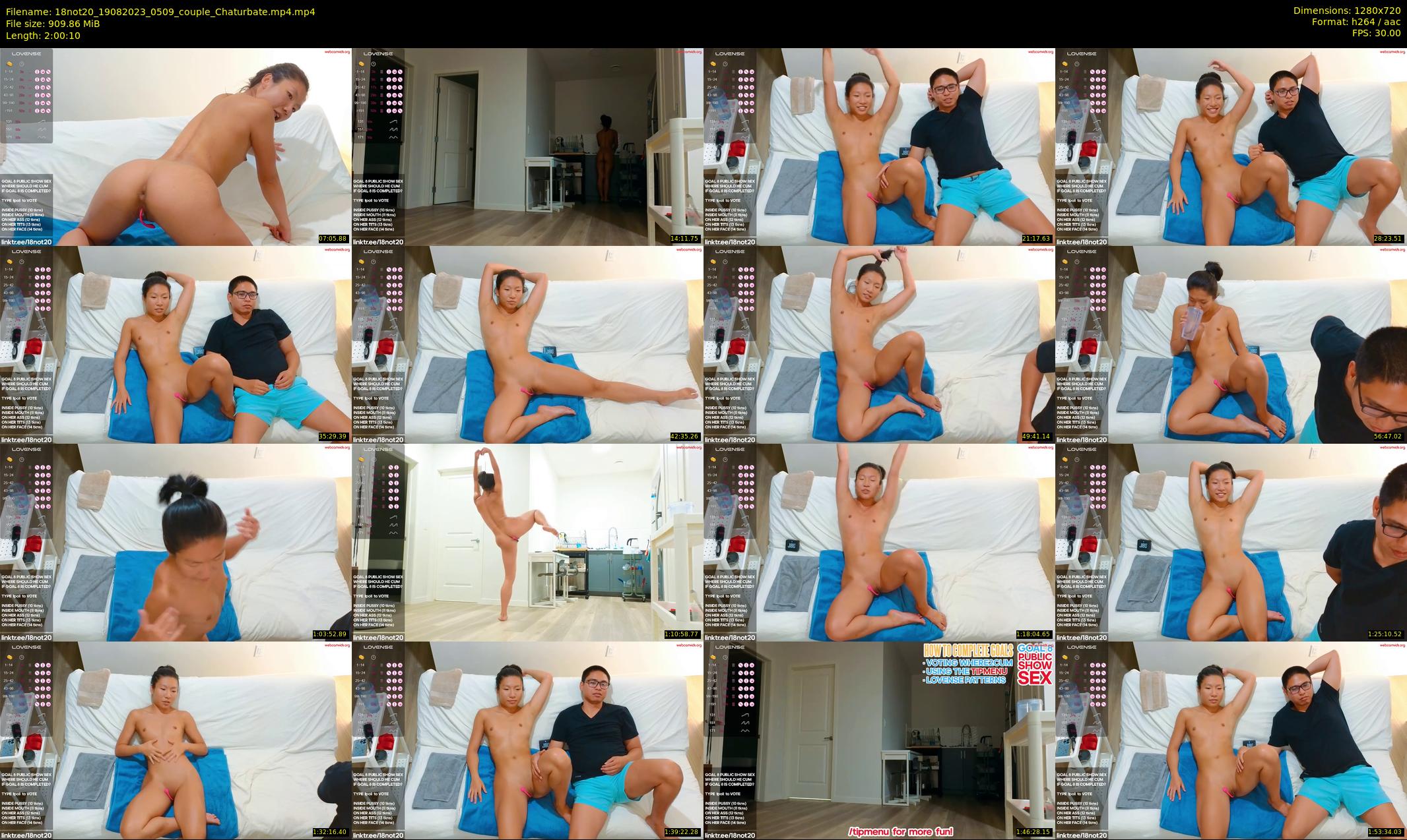 18not20 — 121 minute Chaturbate couple cam show recording, 720p, Aug 19, 2023