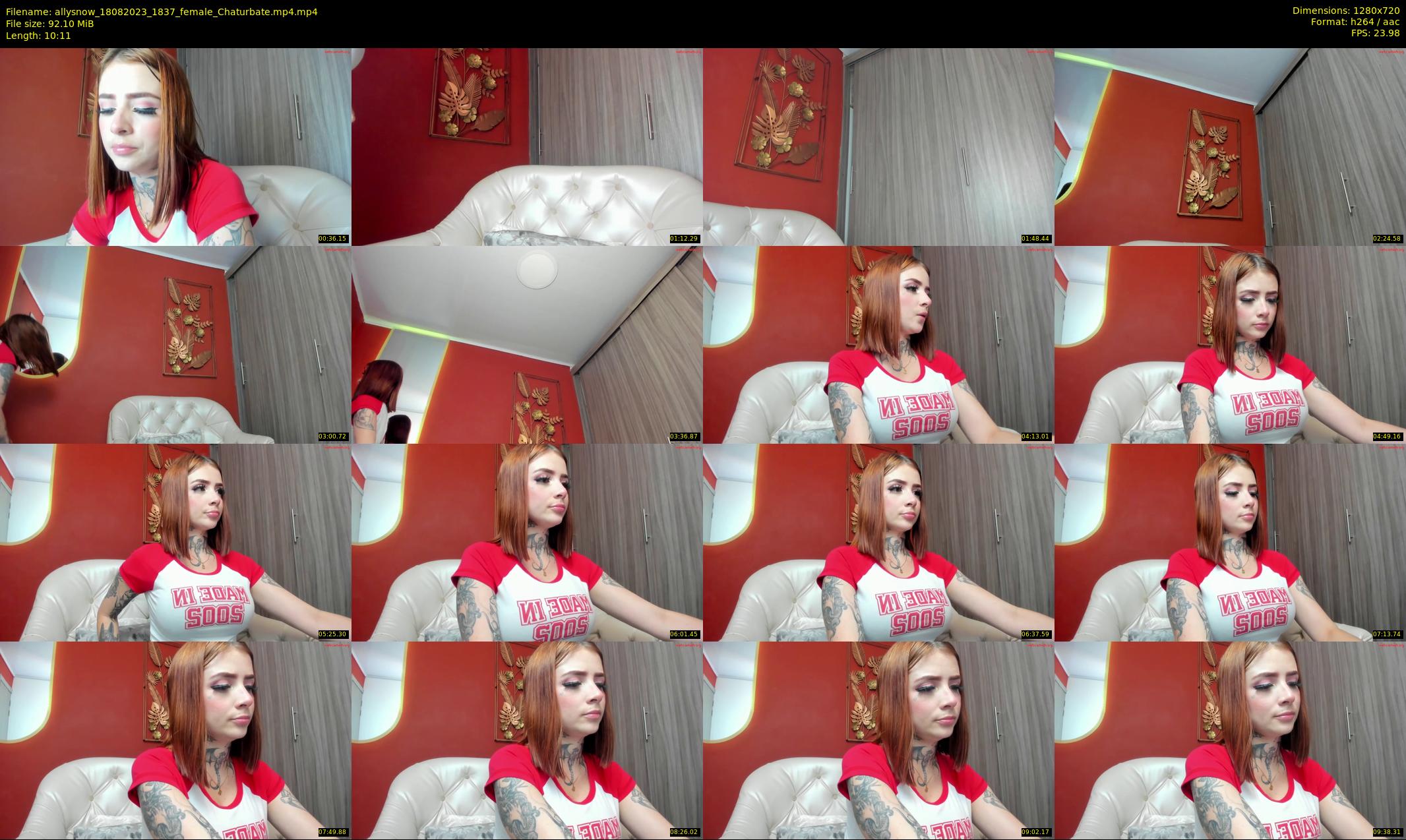 allysnow — 11 minute Chaturbate female cam show recording, 720p, Aug 18, 2023