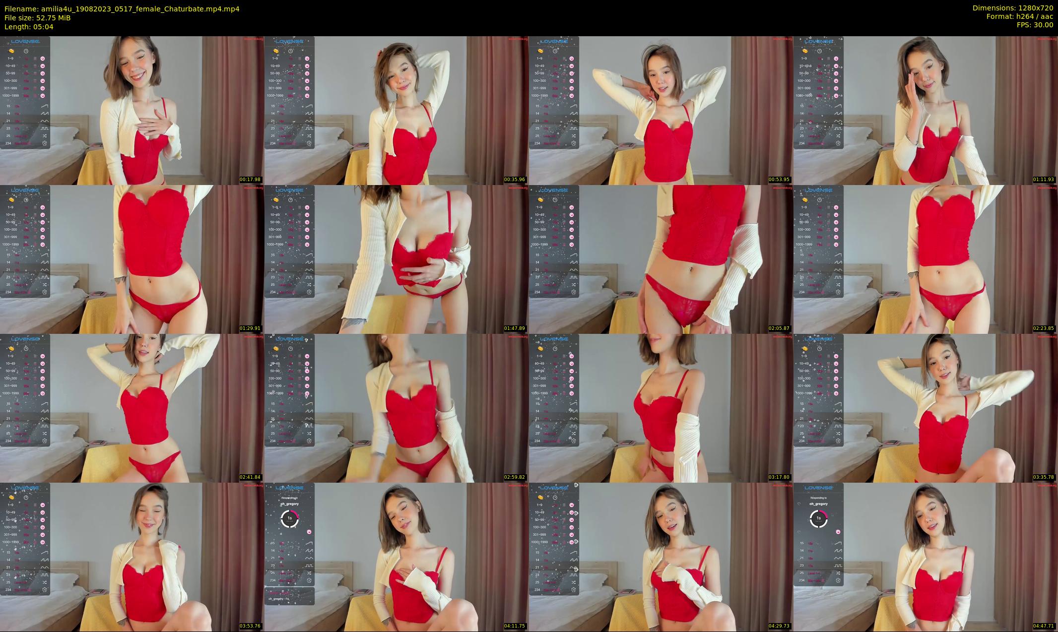 amilia4u — 6 minute Chaturbate female cam show recording, 720p, Aug 19, 2023